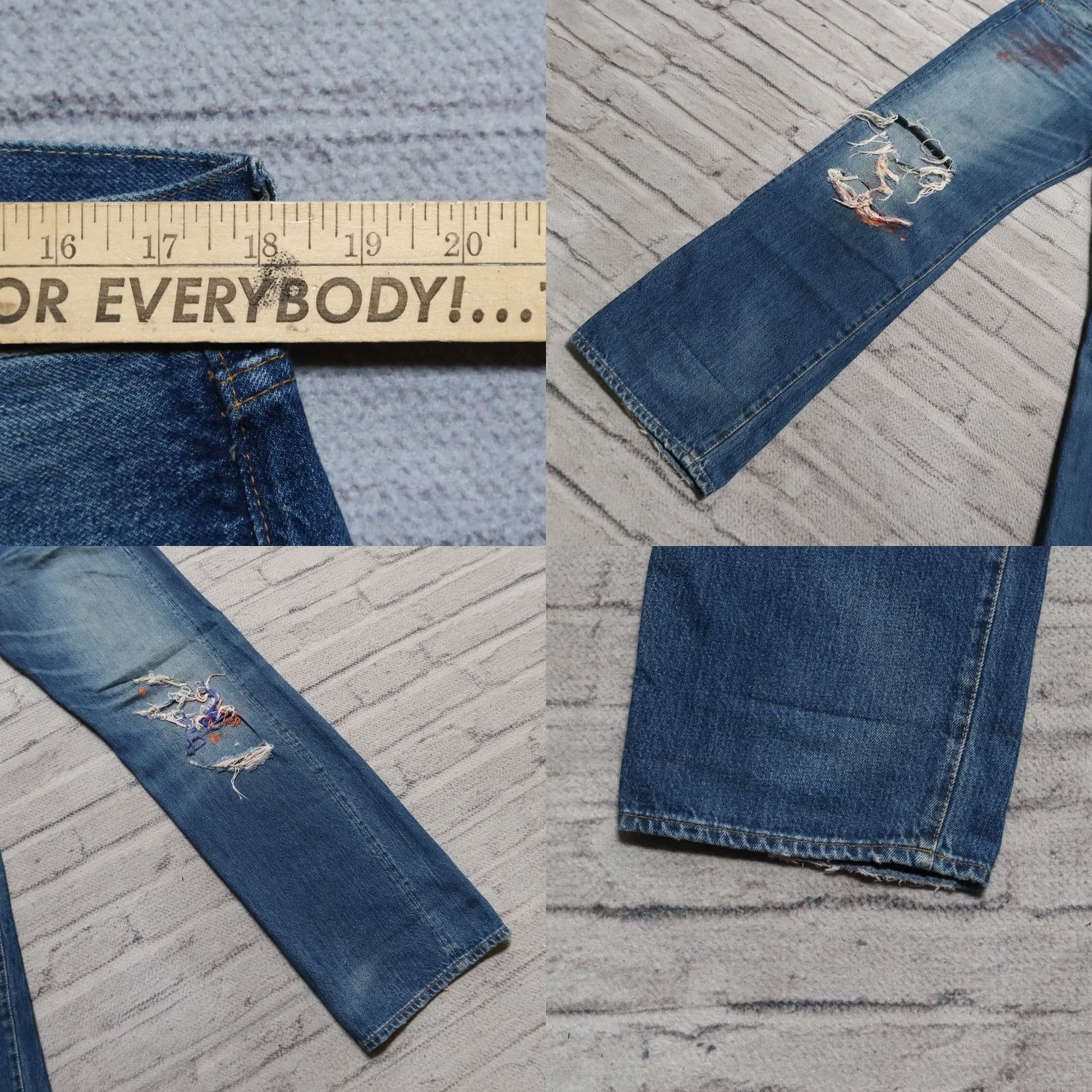 Levi's VINTAGE Levis 501XX Big E Selvedge Denim Jeans 36 34 Medium Wash Mens Jeans Size US 36 / EU 52 - 8 Thumbnail