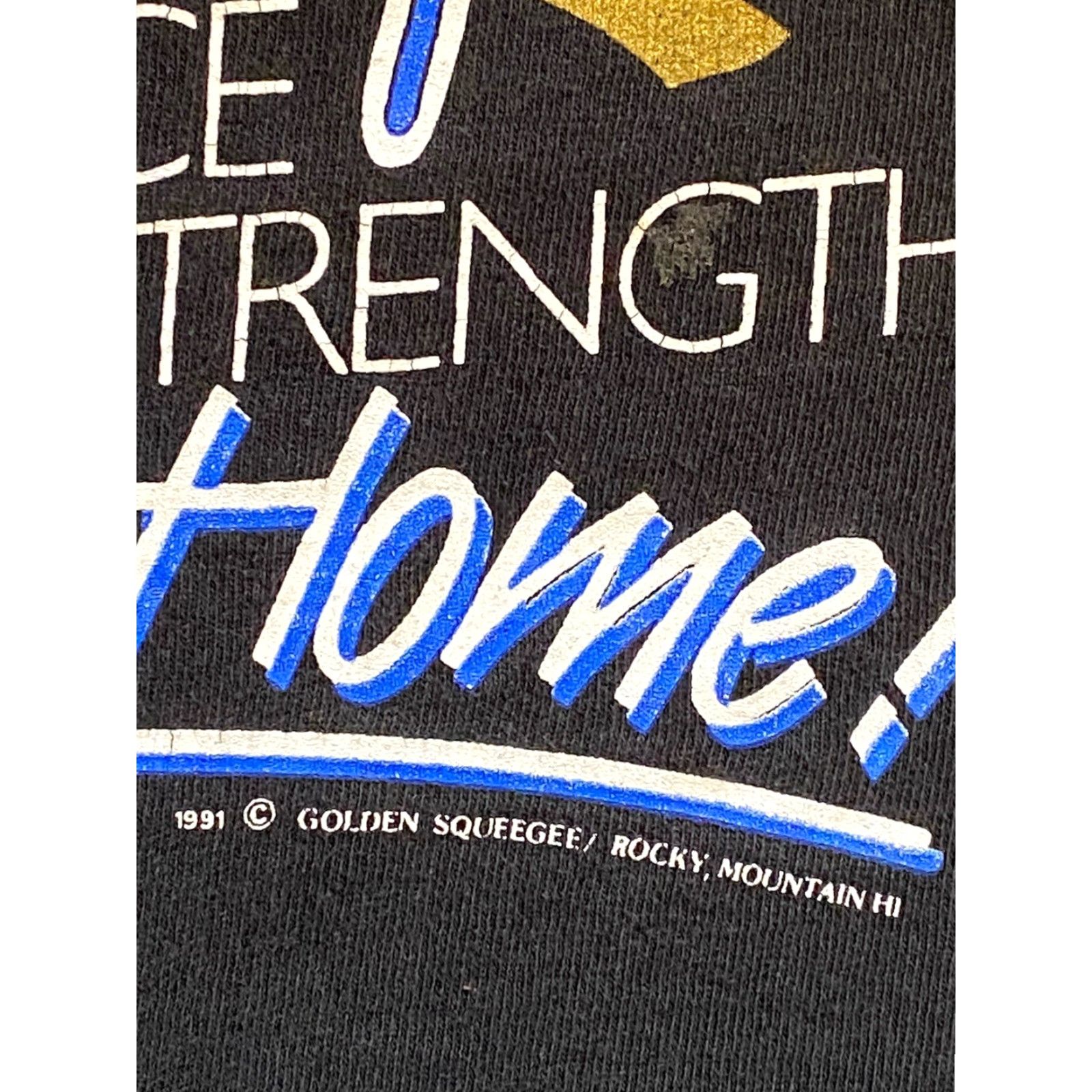 Fruit Of The Loom VINTAGE The American Spirit XL T-Shirt Made in USA Single Stitch Men Black 1991 1990s Patriotic USA Military Army USA Size US XL / EU 56 / 4 - 4 Thumbnail