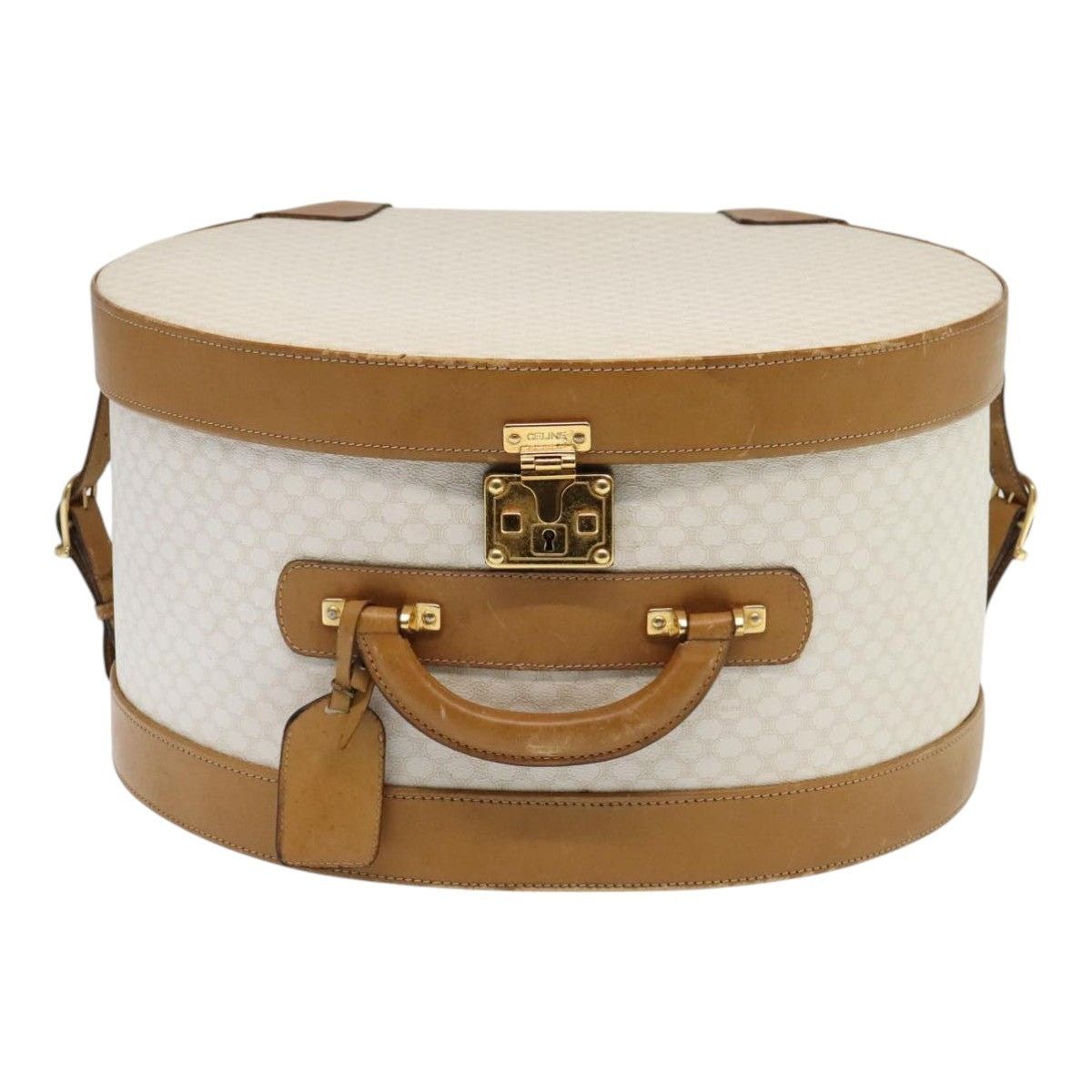 Celine CELINE Macadam Canvas Hat Case Trunk Pvc Leather White Size ONE SIZE - 13 Thumbnail