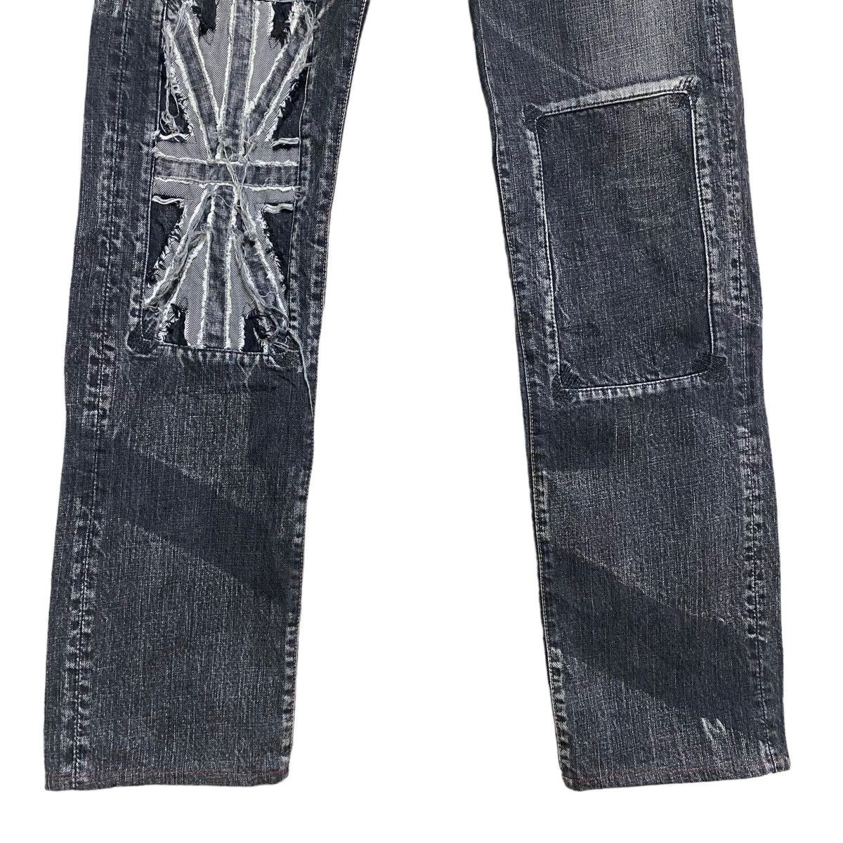 Japanese Brand Paul Smith Red Ear Denim Patchwork British Flag Jeans Size US 29 - 9 Thumbnail