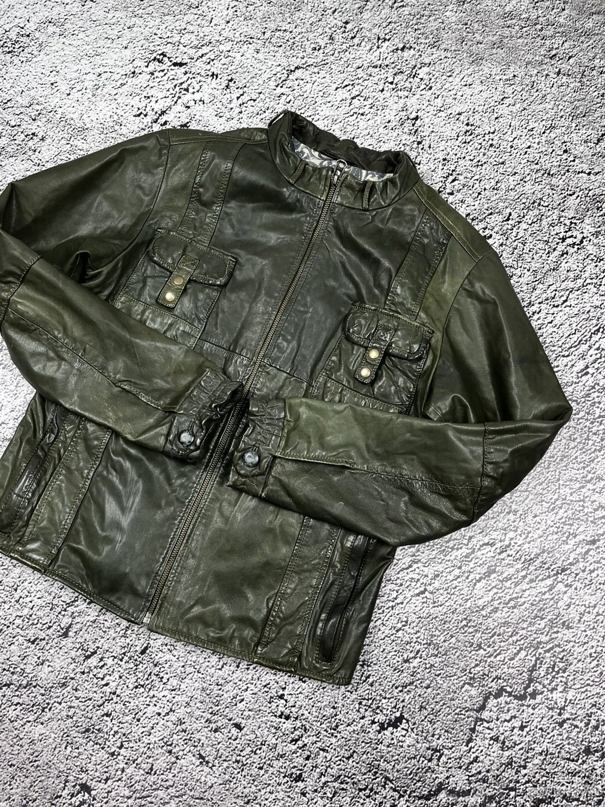 Other Vintage Y2K Leather flight jacket aviator avantgarde size 40 Size M / US 6-8 / IT 42-44 - 3 Thumbnail