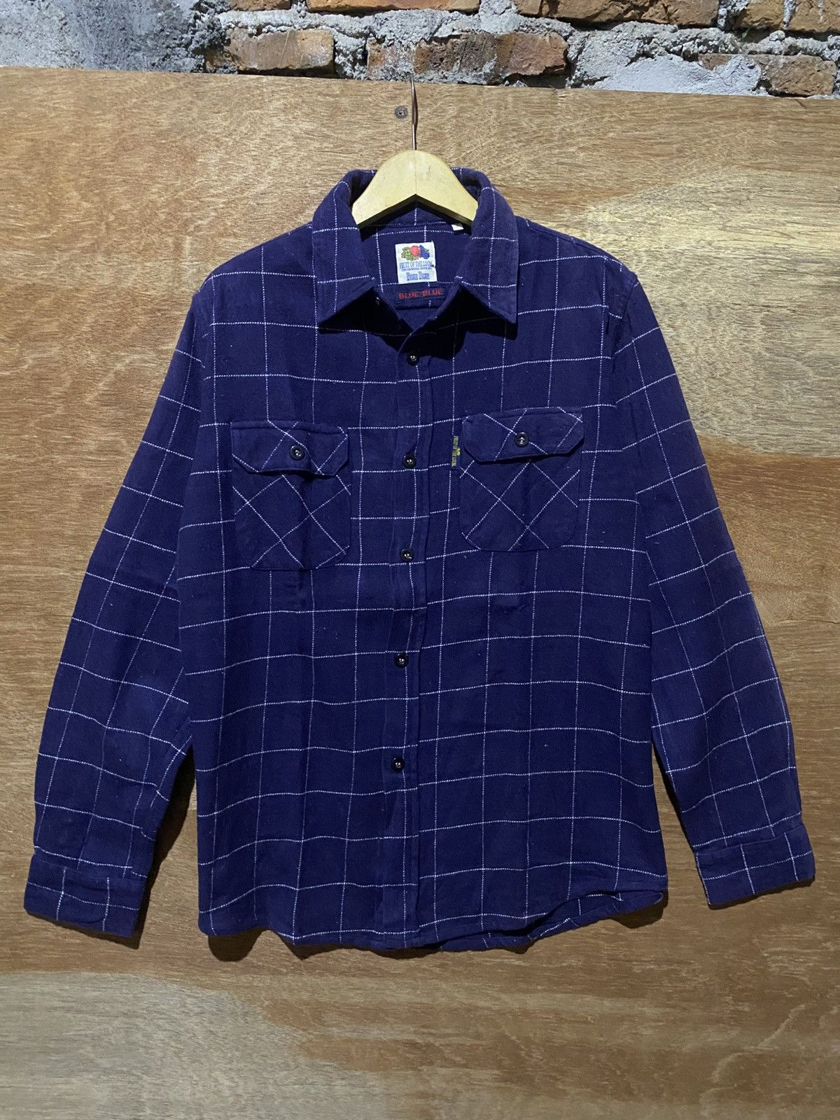Blue Blue Japan × Fruit Of The Loom Blue blue japan X fruit of the loom plaid flannelshirt Size US L / EU 52-54 / 3 - 1 Thumbnail