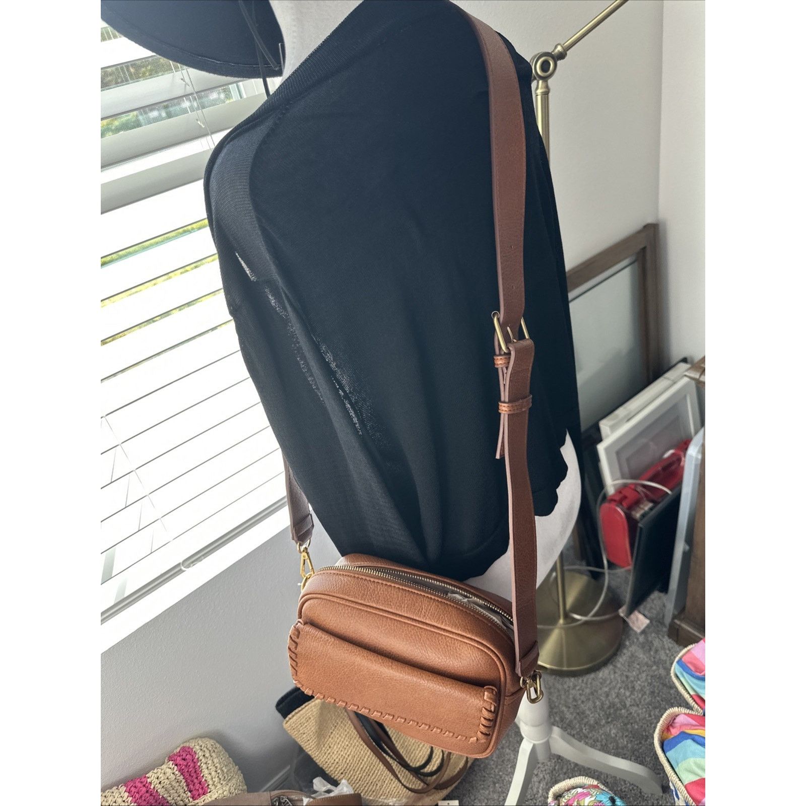 Other Style & Co Whip-stitch Crossbody Bag Brown Faux Leather $69 Size ONE SIZE - 2 Thumbnail