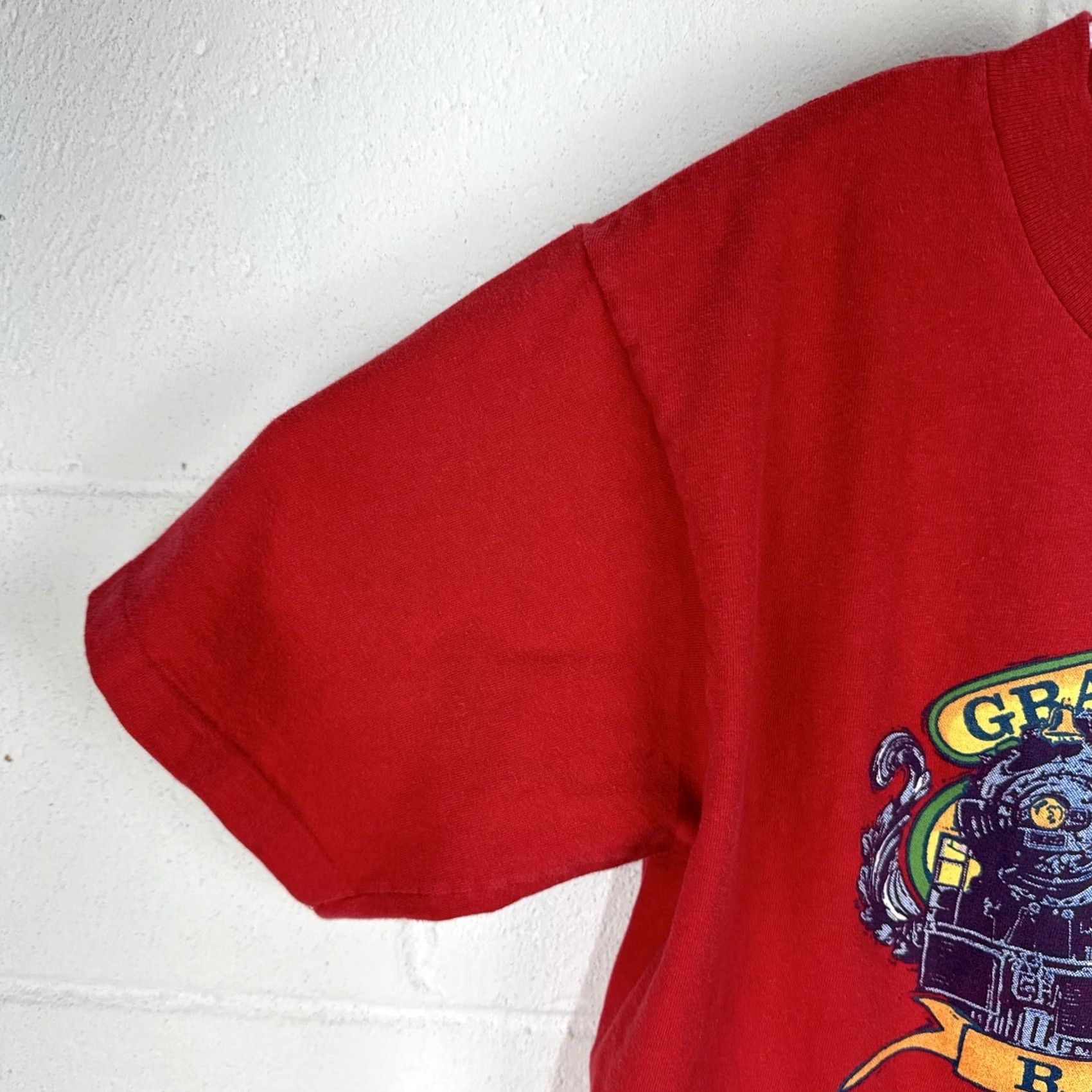 Vintage VINTAGE Grand Canyon Railway T Shirt Large Red Oneita 1901 Train Railroad Men's Size US L / EU 52-54 / 3 - 5 Thumbnail
