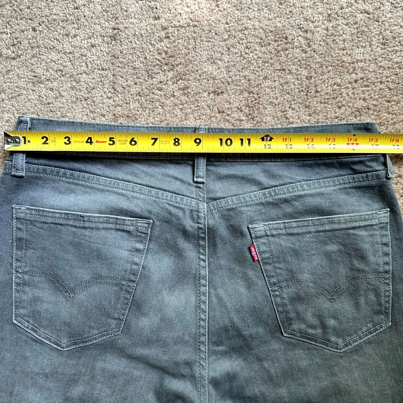 Levi's Levi's Jeans Mens 34x31 Slim Straight Mid Rise Grey Light Wash Denim Size US 34 / EU 50 - 5 Thumbnail