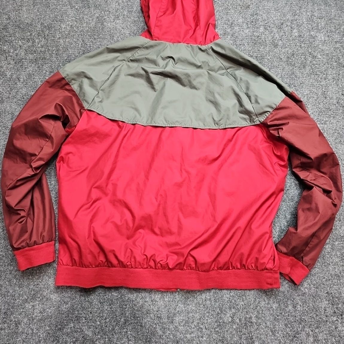 Nike Nike Windbreaker Jacket Men 2XL Green Full Zip Hoodie Sports Running & Jogging Maroon Red Jacket Hoodie Size US XXL / EU 58 / 5 - 5 Thumbnail