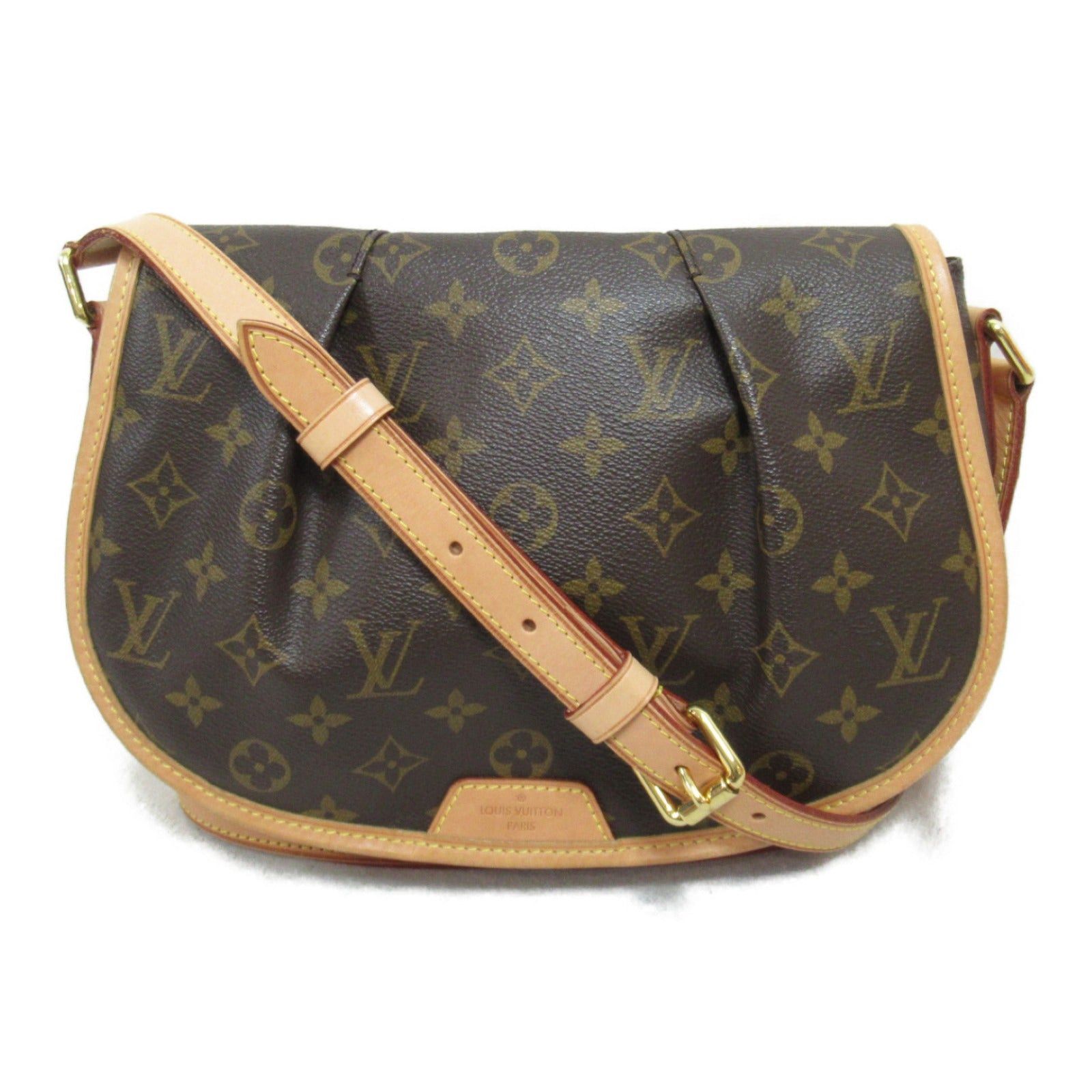 Louis Vuitton Louis Vuitton Menilmontant Pm Shoulder Bag Coated Canvas Monogram Brown Size ONE SIZE - 1 Thumbnail