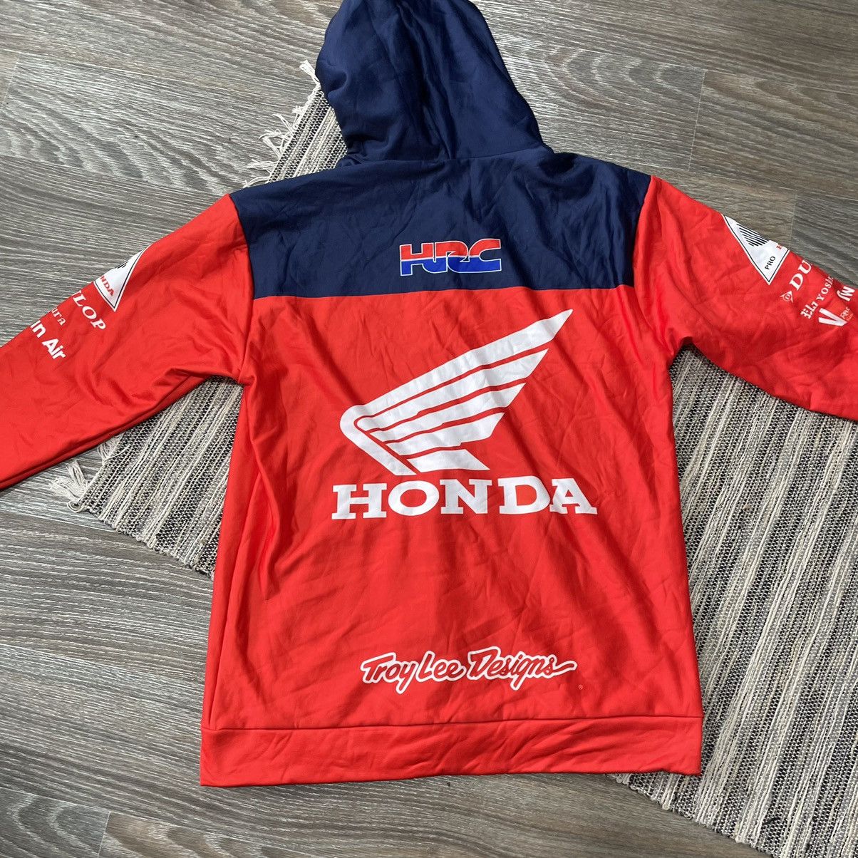 Honda × Vintage Honda Racing zip hooded hoodie moto nascar jacket Size US L / EU 52-54 / 3 - 3 Thumbnail