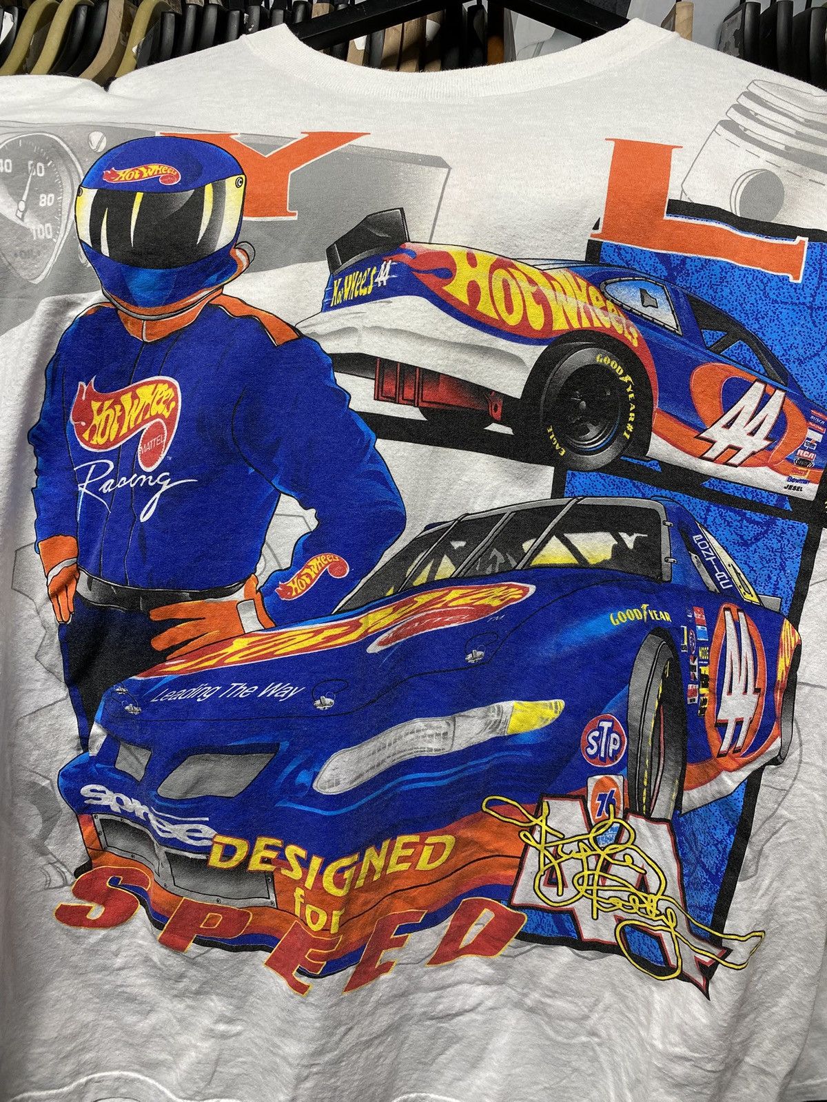 NASCAR Vintage 90’s Hot Wheels Nascar Adult T-Shirt 2XL Size US XXL / EU 58 / 5 - 5 Thumbnail