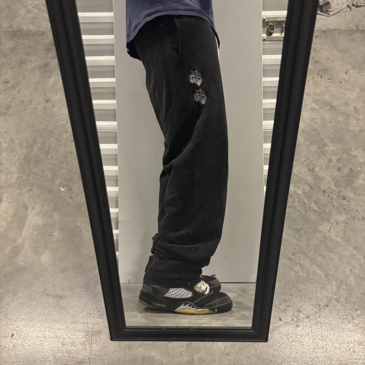 Japanese Brand × Vintage Crazy Vintage Y2K/2000s Black Streetwear Essential Sweatpants! Size US 30 / EU 46 - 1 Thumbnail