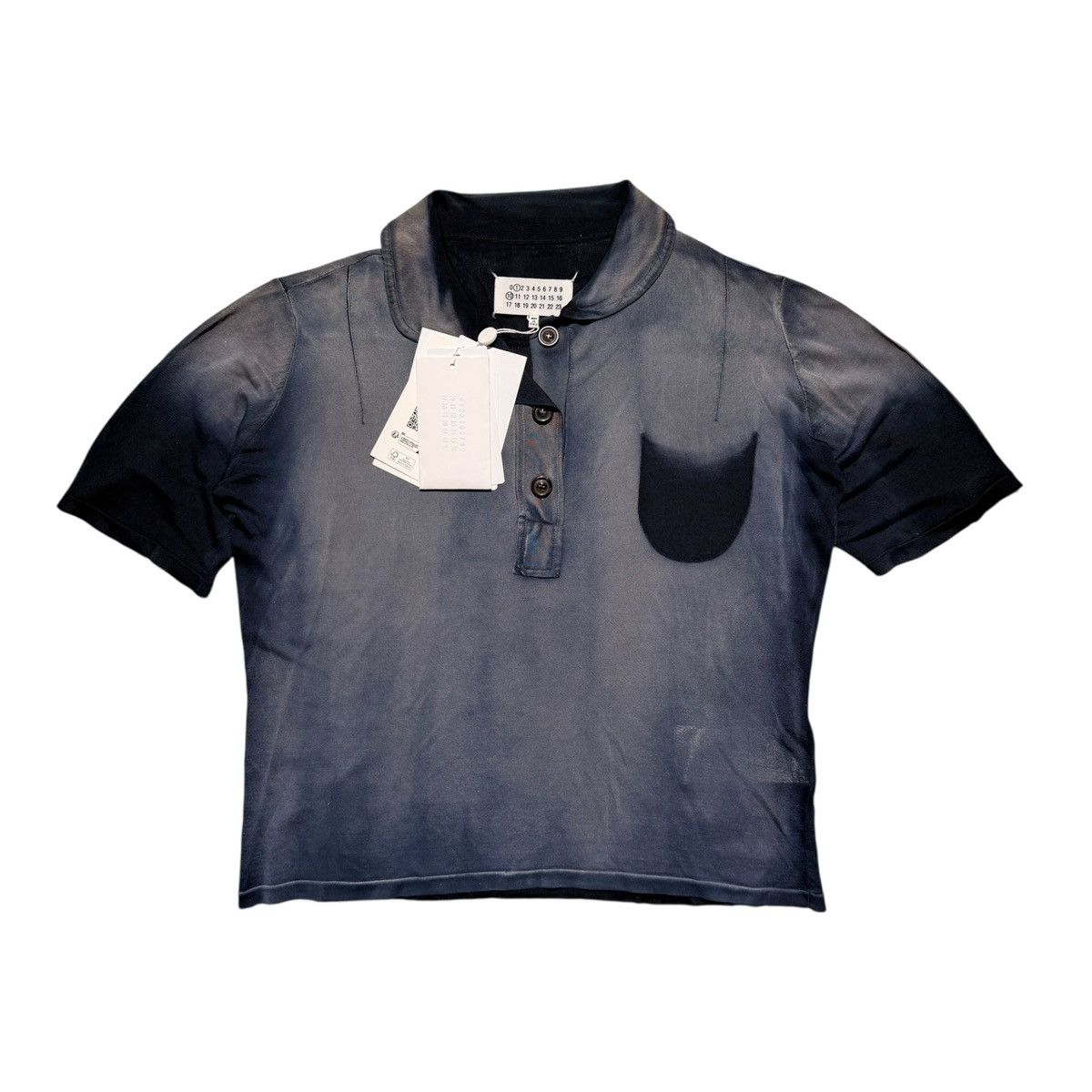 Maison Margiela $2,265 FW25 viscose sun faded polo top Size US M / EU 48-50 / 2 - 4 Thumbnail