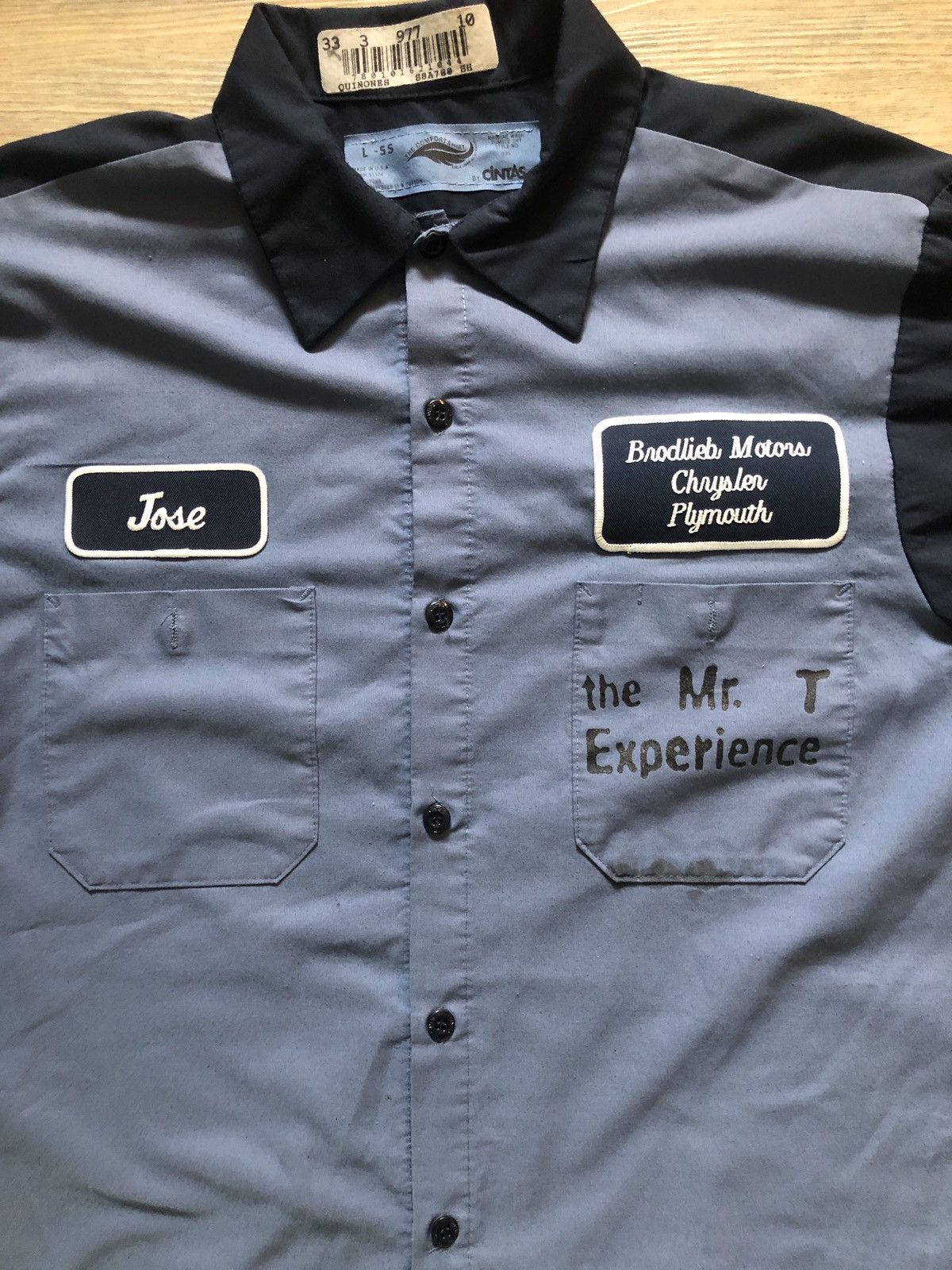 Band Tees × Vintage Mr. T Experience short sleeve work shirt Size US L / EU 52-54 / 3 - 4 Thumbnail