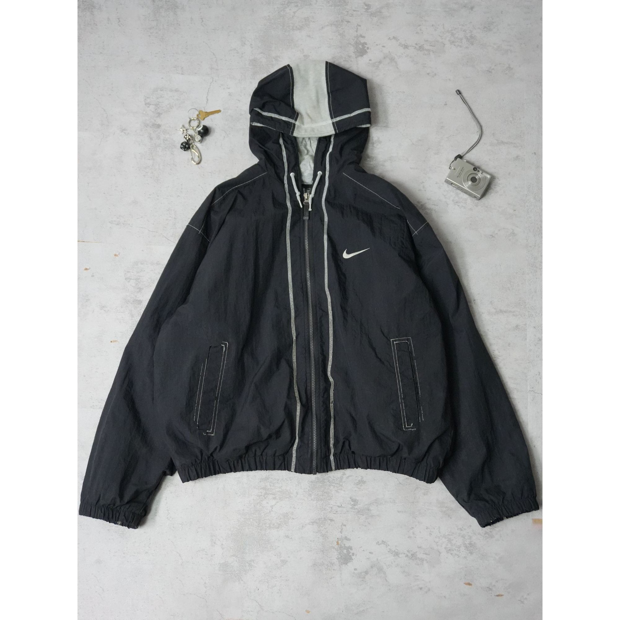 Nike Vintage Nike Faded Blue Swoosh Zip Up Hoodie Jacket Size US L / EU 52-54 / 3 - 11 Thumbnail