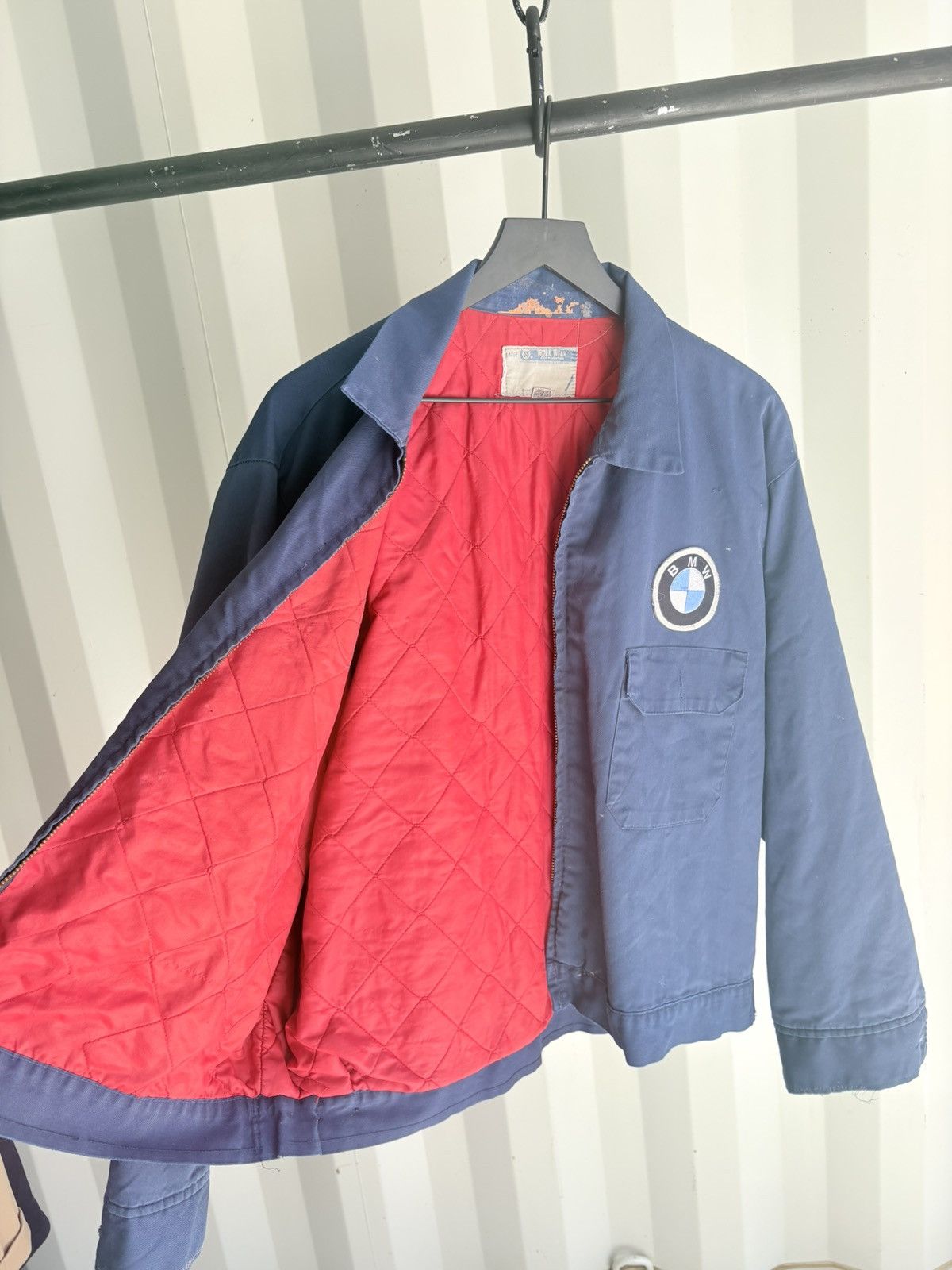 Vintage Thrashed BMW Work Jacket Sun Faded Distressed ERD GRUNGE Size US XL / EU 56 / 4 - 4 Thumbnail