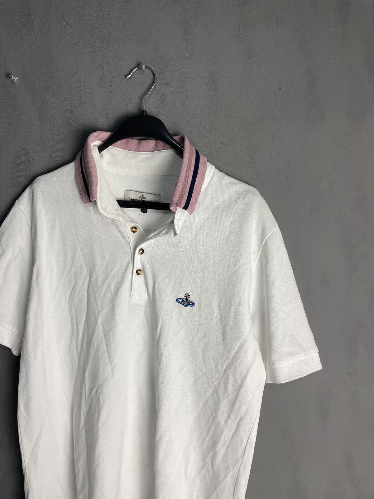 Vivienne Westwood Vintage Vivienne Westwood Polo Shirt Logo Orb Basic Y2K Size US XL / EU 56 / 4 - 2 Thumbnail