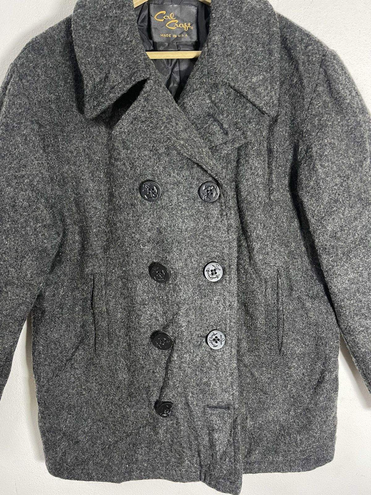 Vintage Vintage CAL CRAFT Double Breast Wool Coat Jacket Size US M / EU 48-50 / 2 - 7 Thumbnail