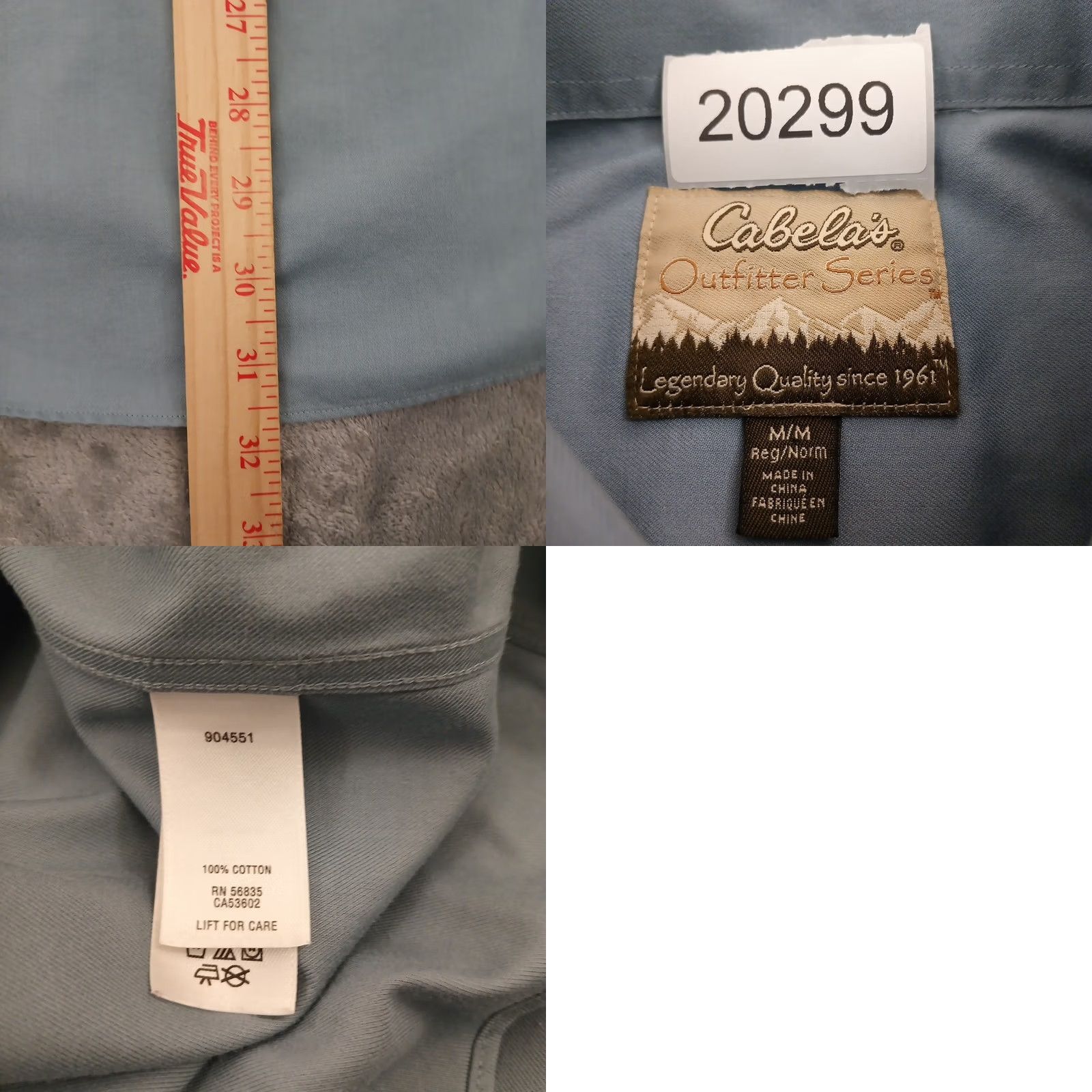 Vintage Cabela's Shirt Mens Medium Blue Short Sleeve Button Down Cotton Shirt Size US M / EU 48-50 / 2 - 8 Thumbnail