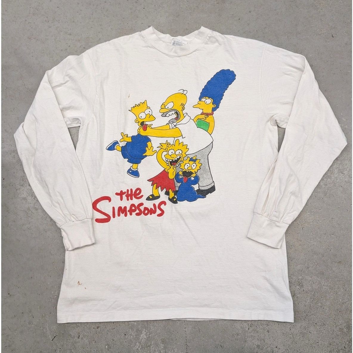 Hanes × The Simpsons × Vintage Vintage The Simpsons Family Photo long sleeve shirt Size US L / EU 52-54 / 3 - 1 Thumbnail