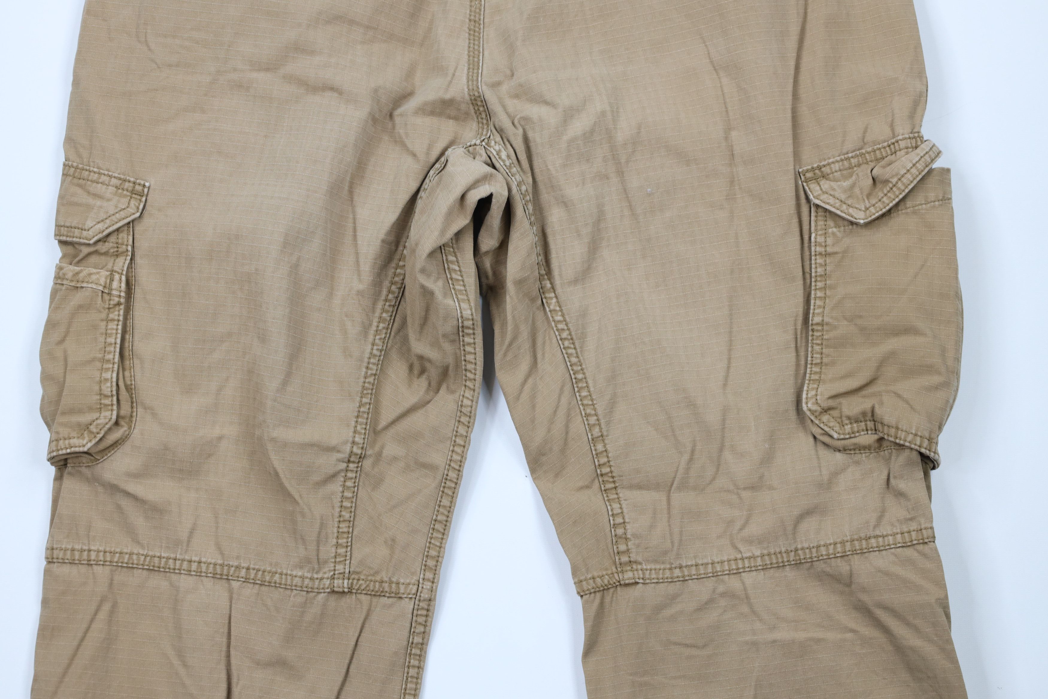 Carhartt × Vintage Vintage Carhartt Fit Ripstop Wide Leg Cargo Pants Beige Size 44 - 12 Thumbnail