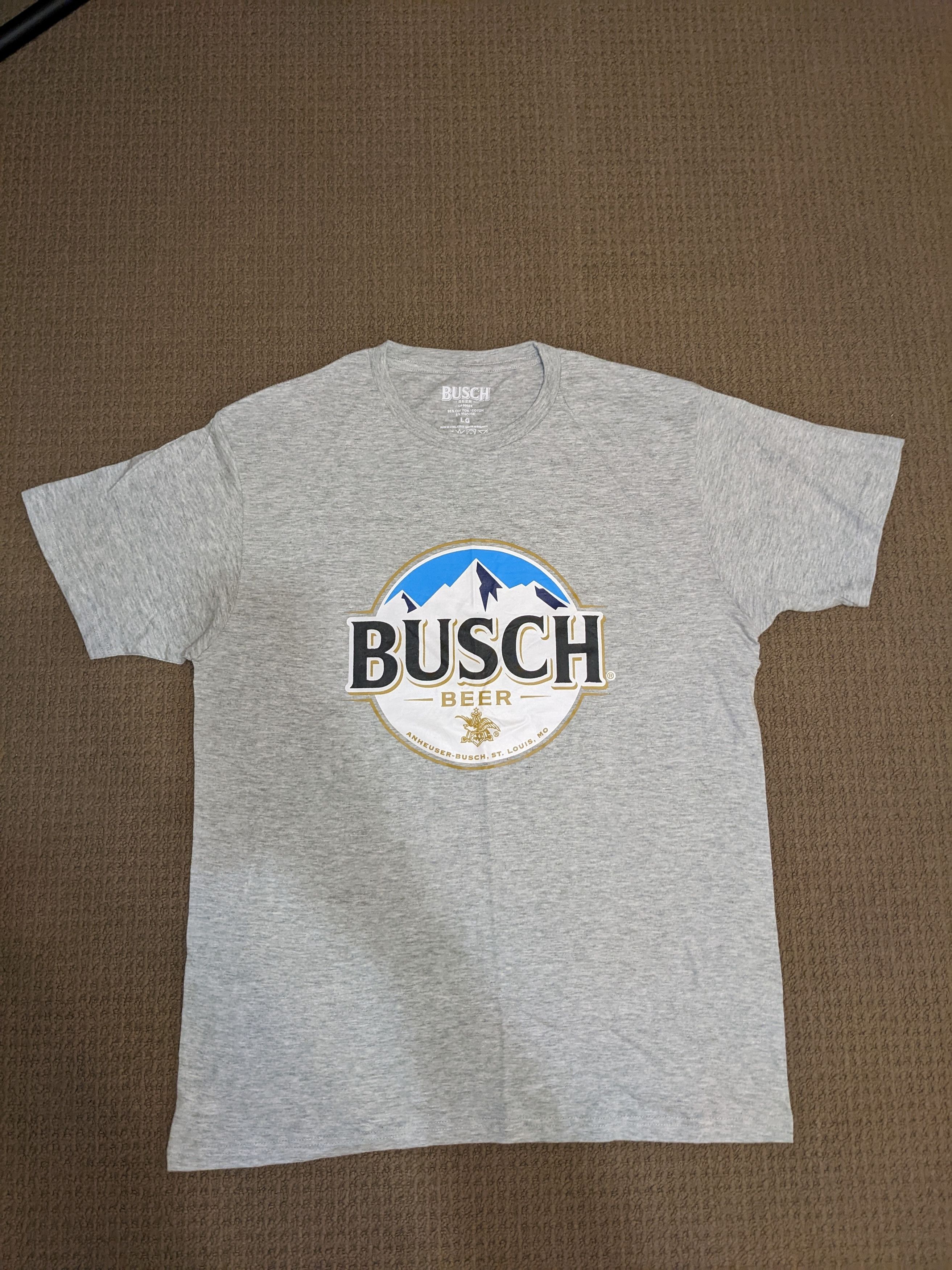Vintage Busch Beer T-Shirt Size US L / EU 52-54 / 3 - 1 Thumbnail