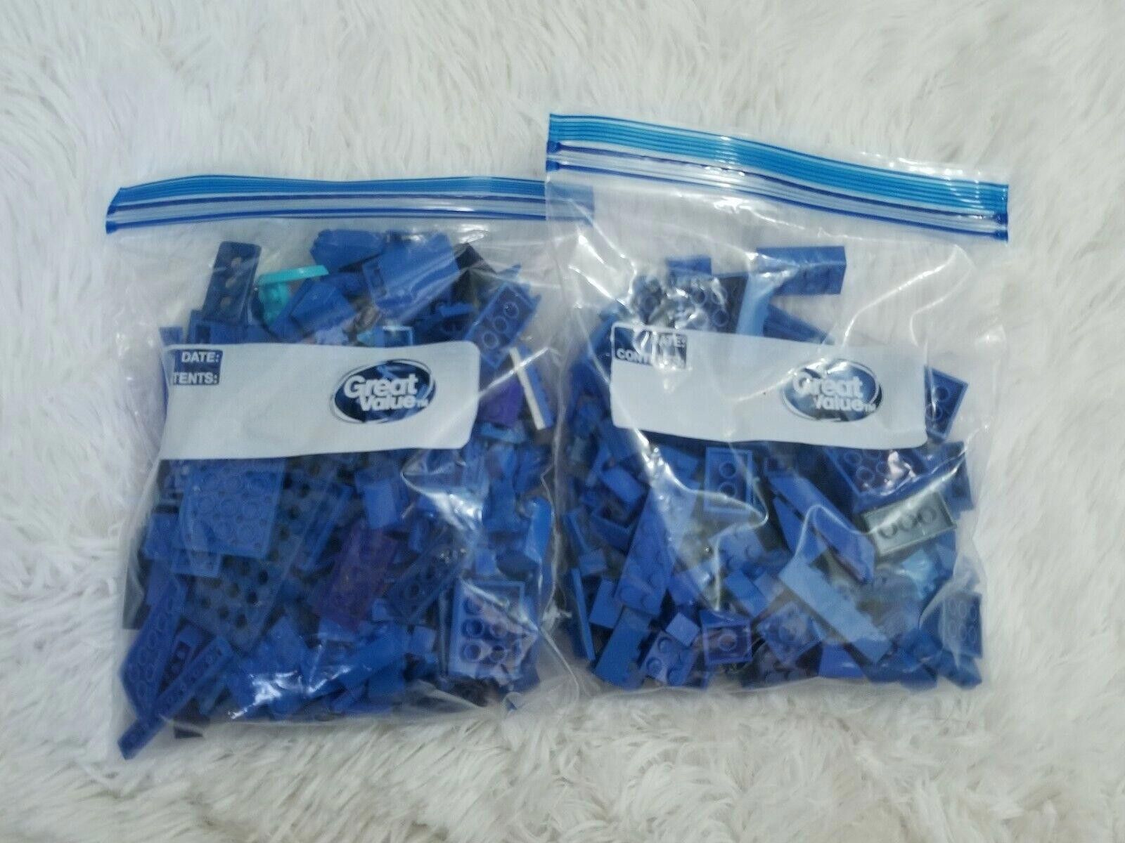 LEGO Mixed Lego Lot All Blue Pieces And Parts Bricks 15 oz Size ONE SIZE - 1 Thumbnail