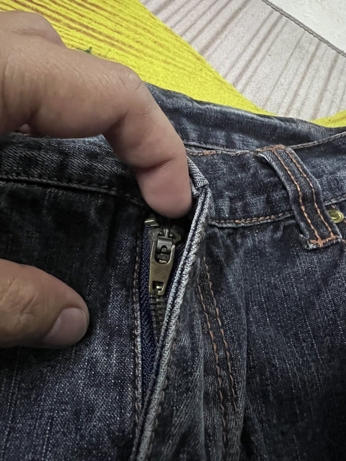Kapital 💥Flare💥Vintage Lowbox Clawmark Distress Jean Rare Size US 33 - 16 Thumbnail