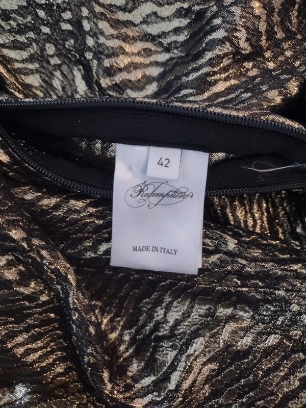 Redemption REDEMPTION SilkMix Metallic Dress DetachableTrainScarf Size M / US 6-8 / IT 42-44 - 13 Thumbnail