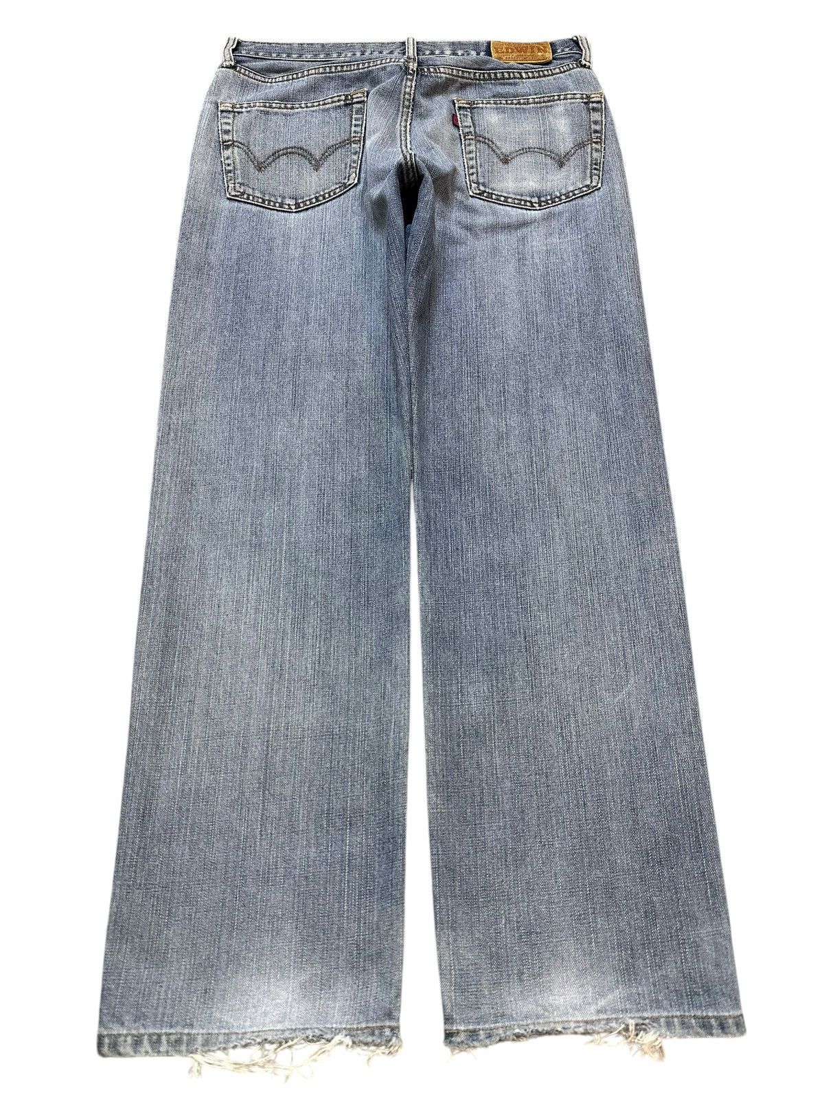 Edwin Vintage Edwin 503zz Faded Blue Wash Distress Loose Jeans Size US 32 / EU 48 - 2 Thumbnail