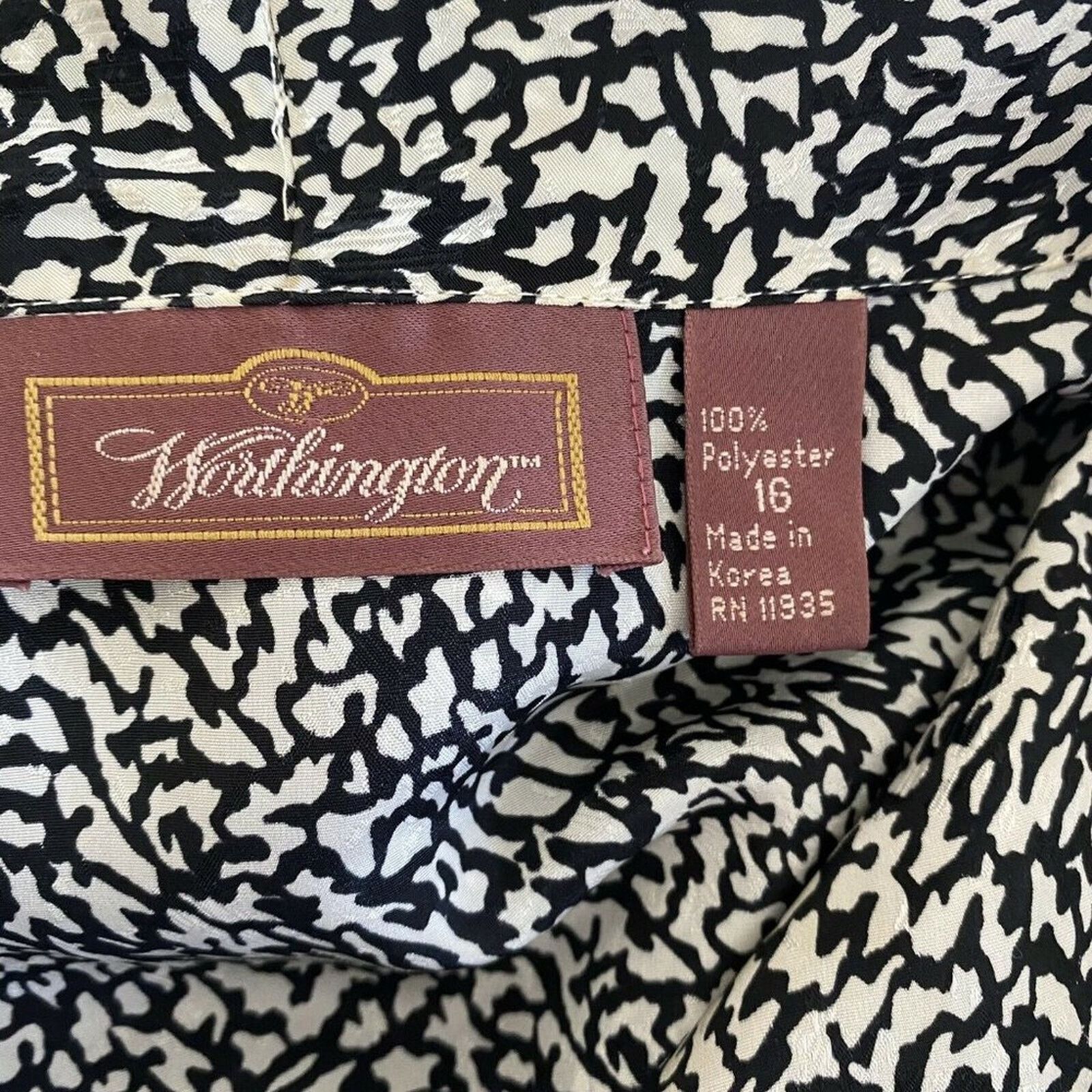 Worthington Vintage 80's Worthington Long Sleeve Blouse 16 Size XXL / US 16-18 / IT 52-54 - 6 Thumbnail