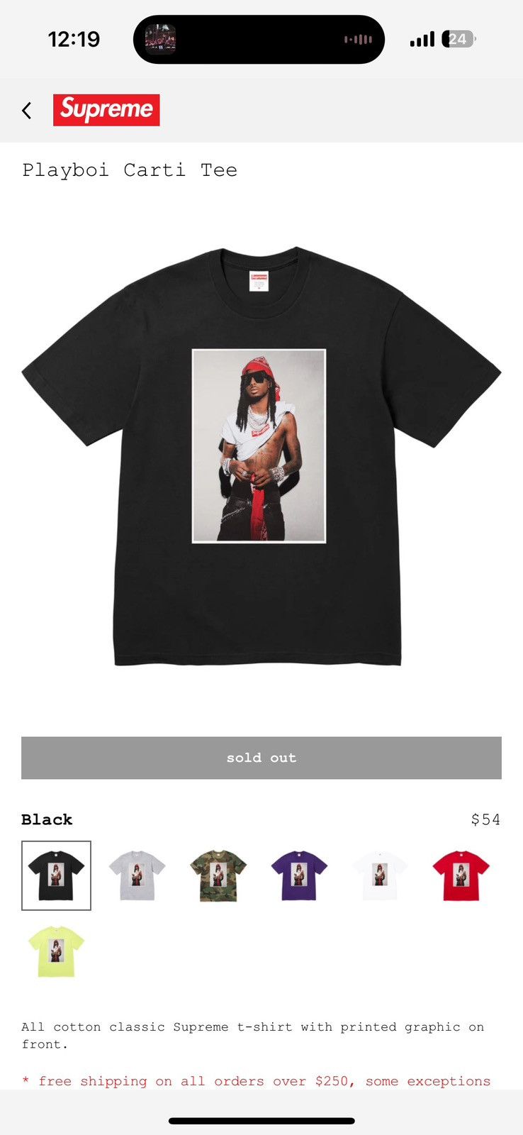 Supreme Playboi Carti Supreme Tee | Grailed