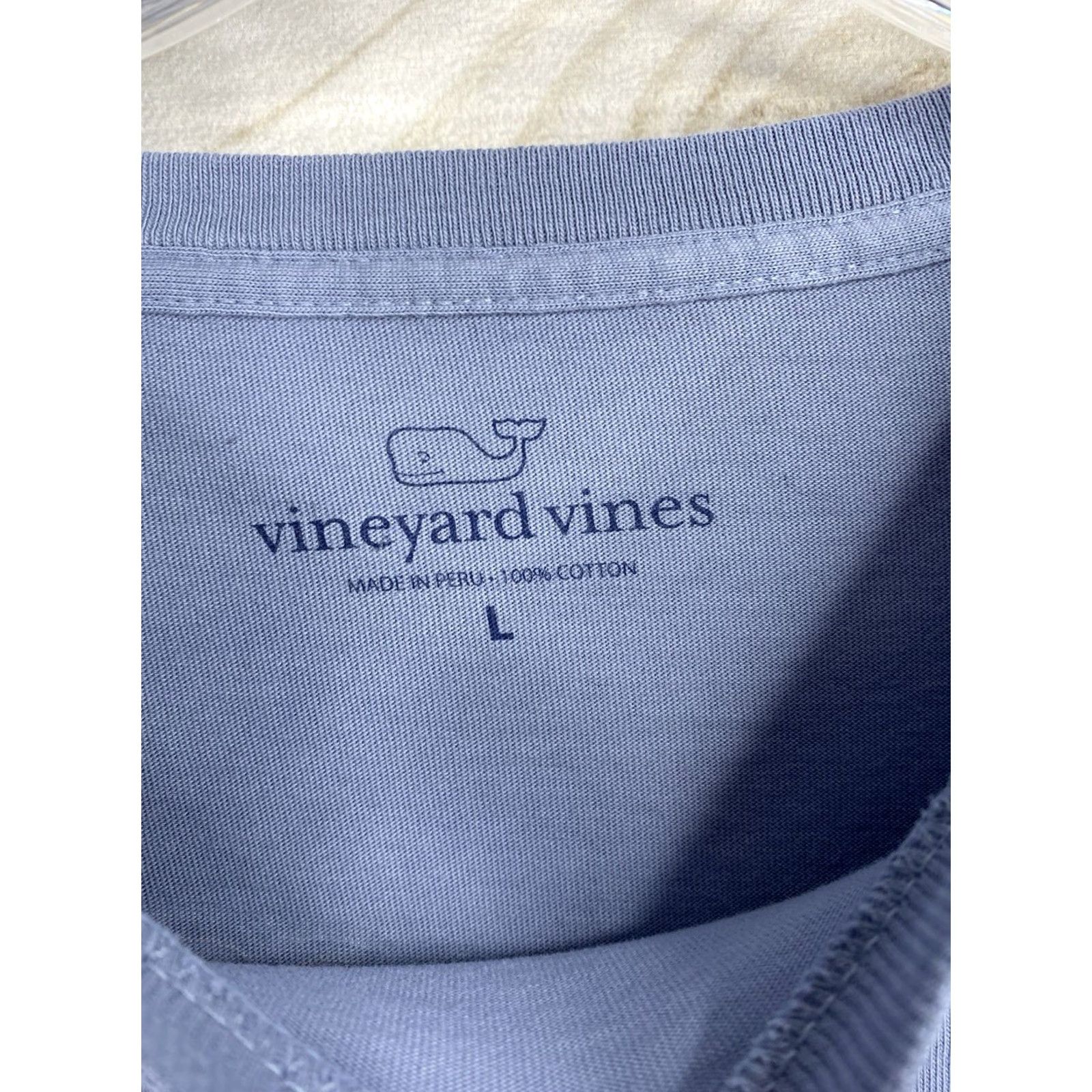 Vineyard Vines Vineyard Vines Shirt Mens L Blue Pocket Cotton Whale Happy Thanksgiving Holiday Shirt Size US L / EU 52-54 / 3 - 3 Thumbnail