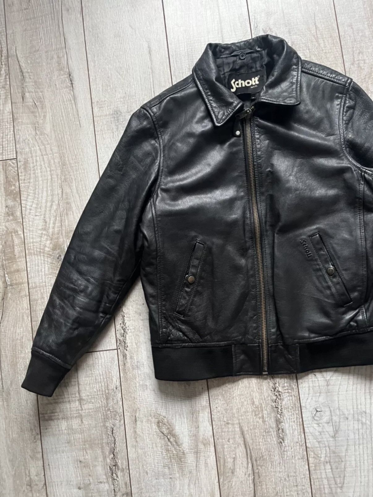 Schott × Vintage Schott Leather Jacket Size US XL / EU 56 / 4 - 2 Thumbnail