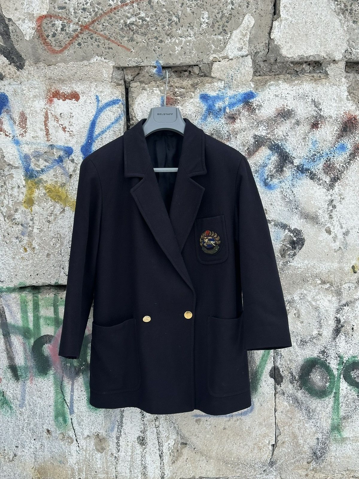 Burberry Burberrys Tailored Double Breasted Logo Wool Coat Blazer Size L / US 10 / IT 46 - 2 Thumbnail