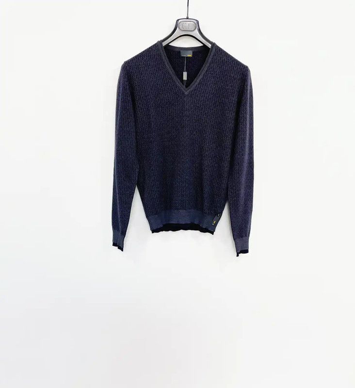 Fendi Fendi Navy Wool Logo Knit Sweater 0089 Size US XS / EU 42 / 0 - 1 Thumbnail