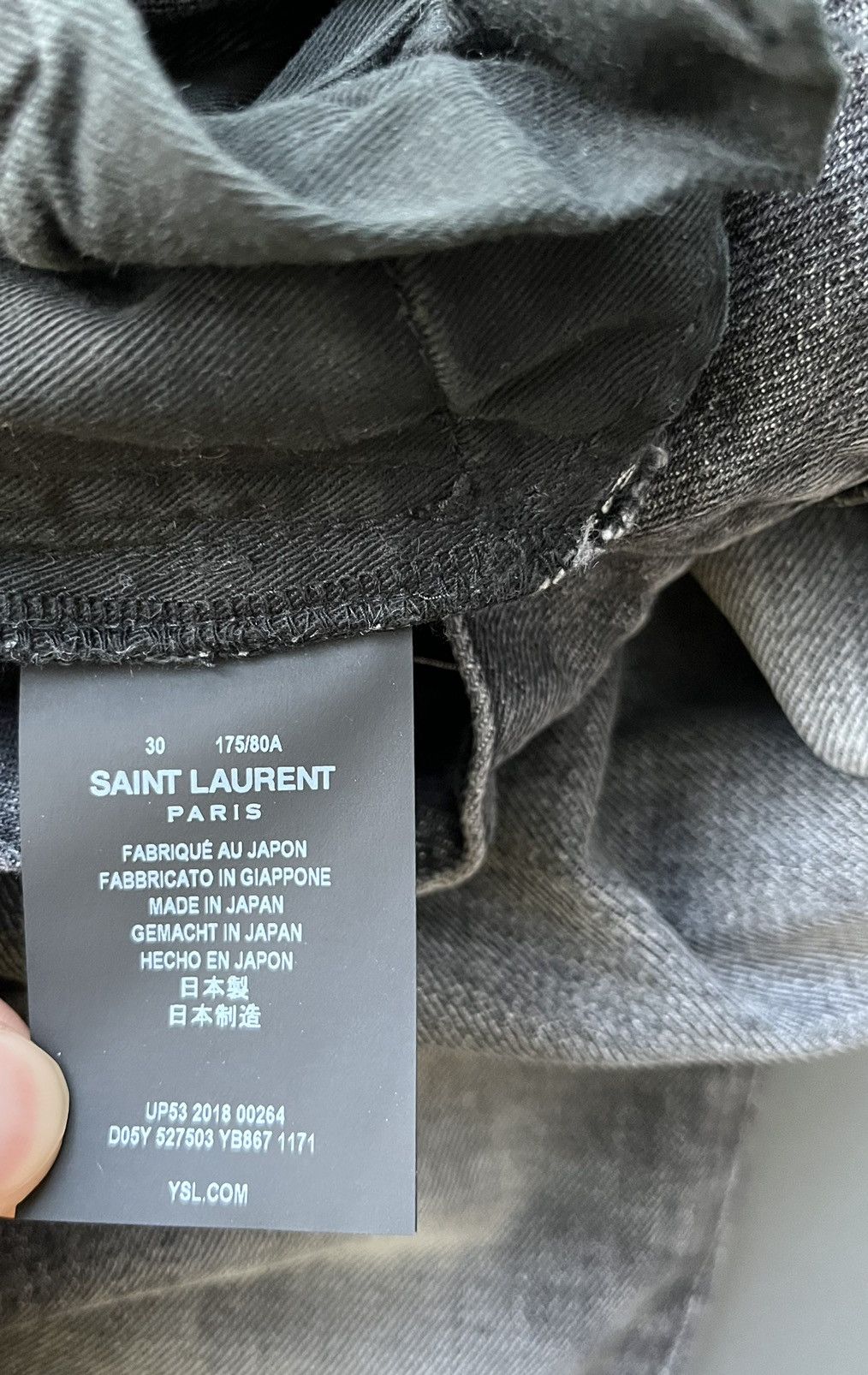Saint Laurent Paris Saint Laurent Super Runway Skinny D02 Denim Jeans Size US 30 / EU 46 - 10 Thumbnail