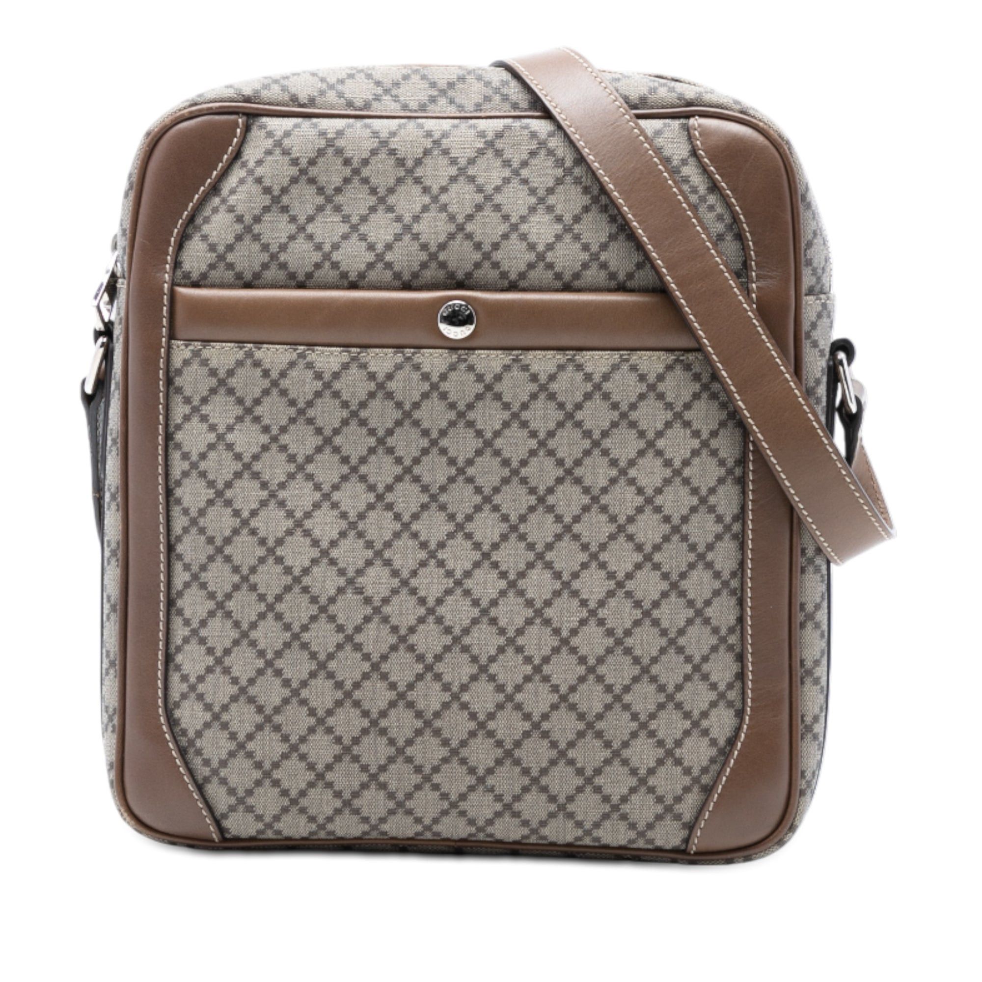 Gucci Diamante Coated Canvas Zip Crossbody Size ONE SIZE - 1 Thumbnail