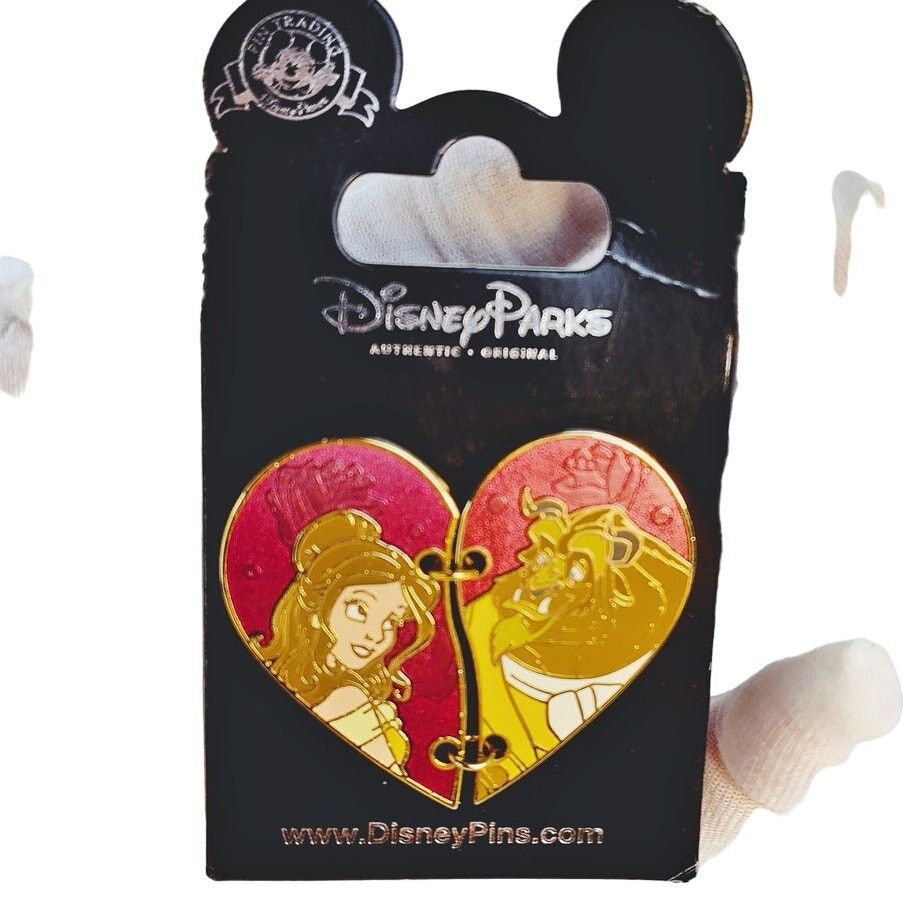 Disney Disney Beauty & The Beast Two Piece Heart Pin 2016 NIP Size ONE SIZE - 1 Thumbnail