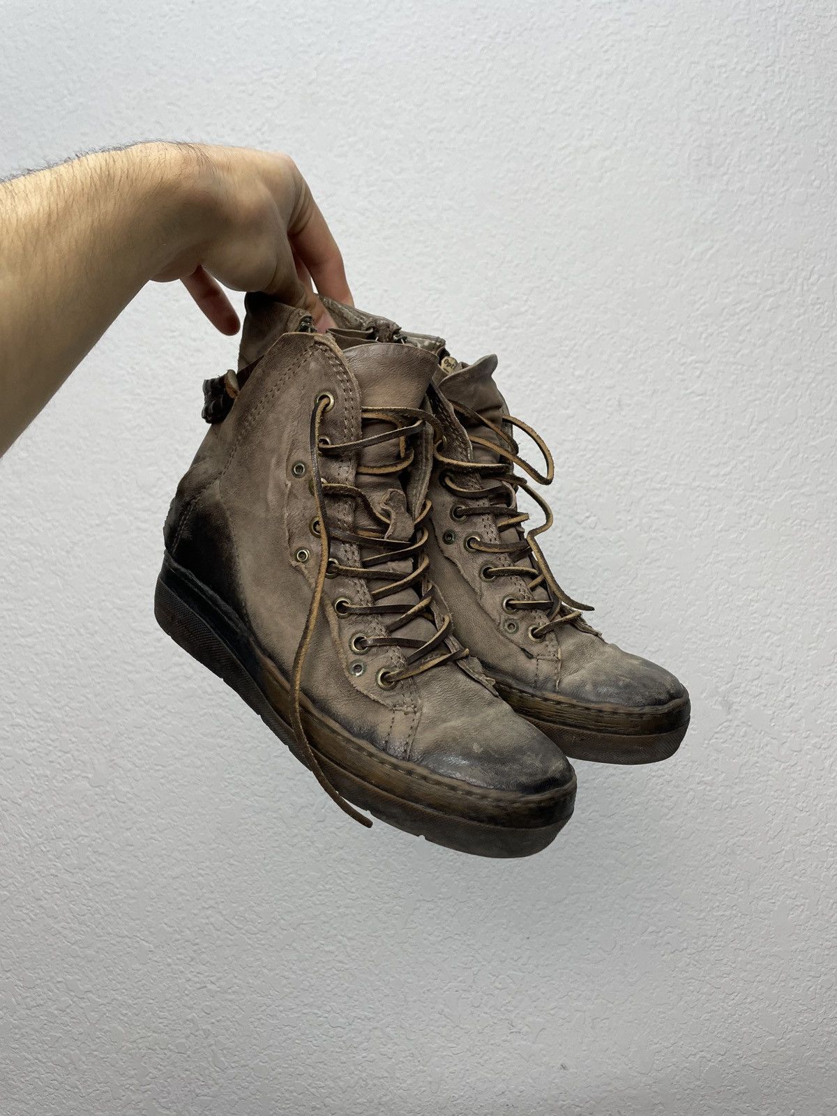 Vintage AS98 Buckle Biker Boots Rick Owens Style Airstep
