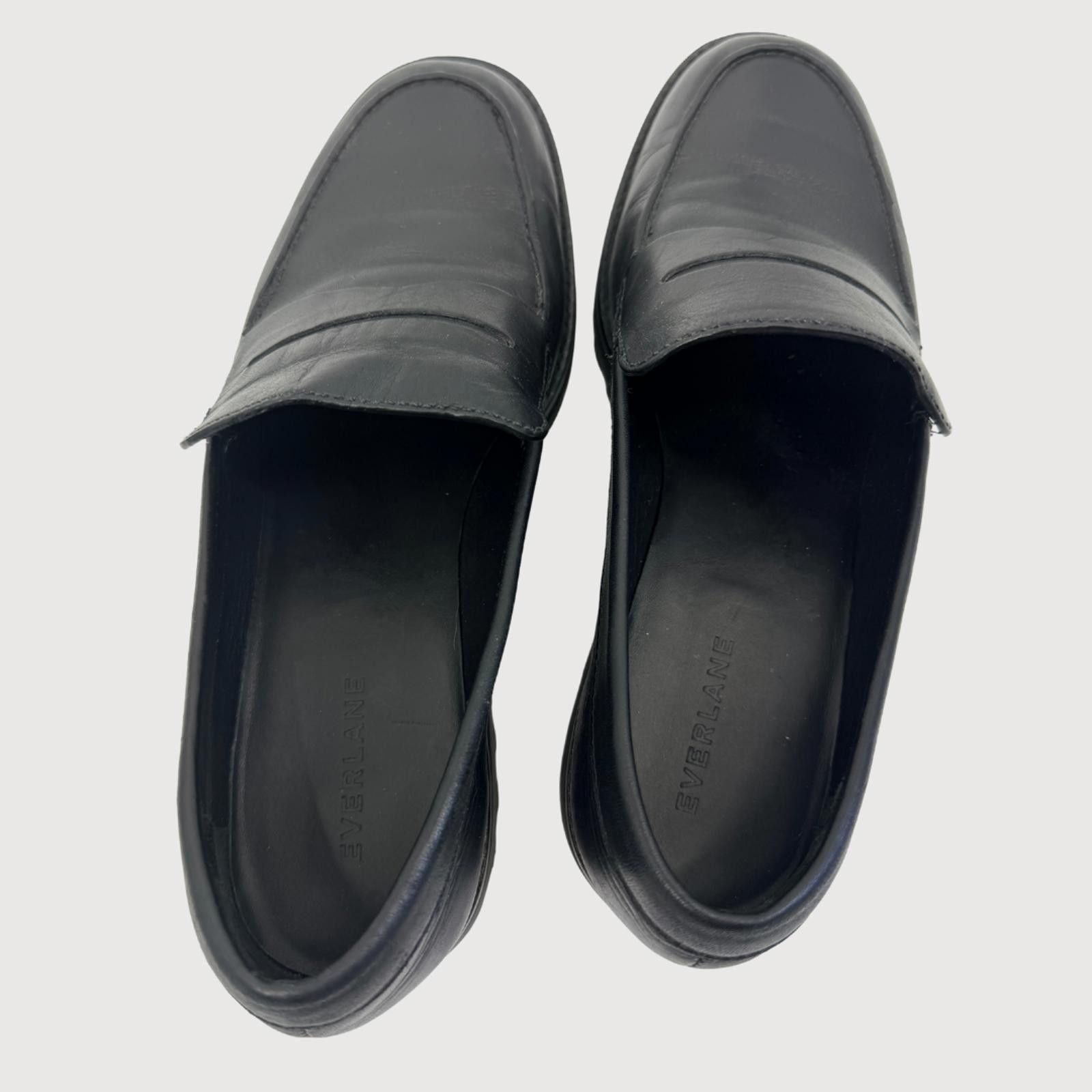 Everlane Everlane The Lug Loafer Black Leather Platform 10 Size US 10 / IT 40 - 8 Thumbnail