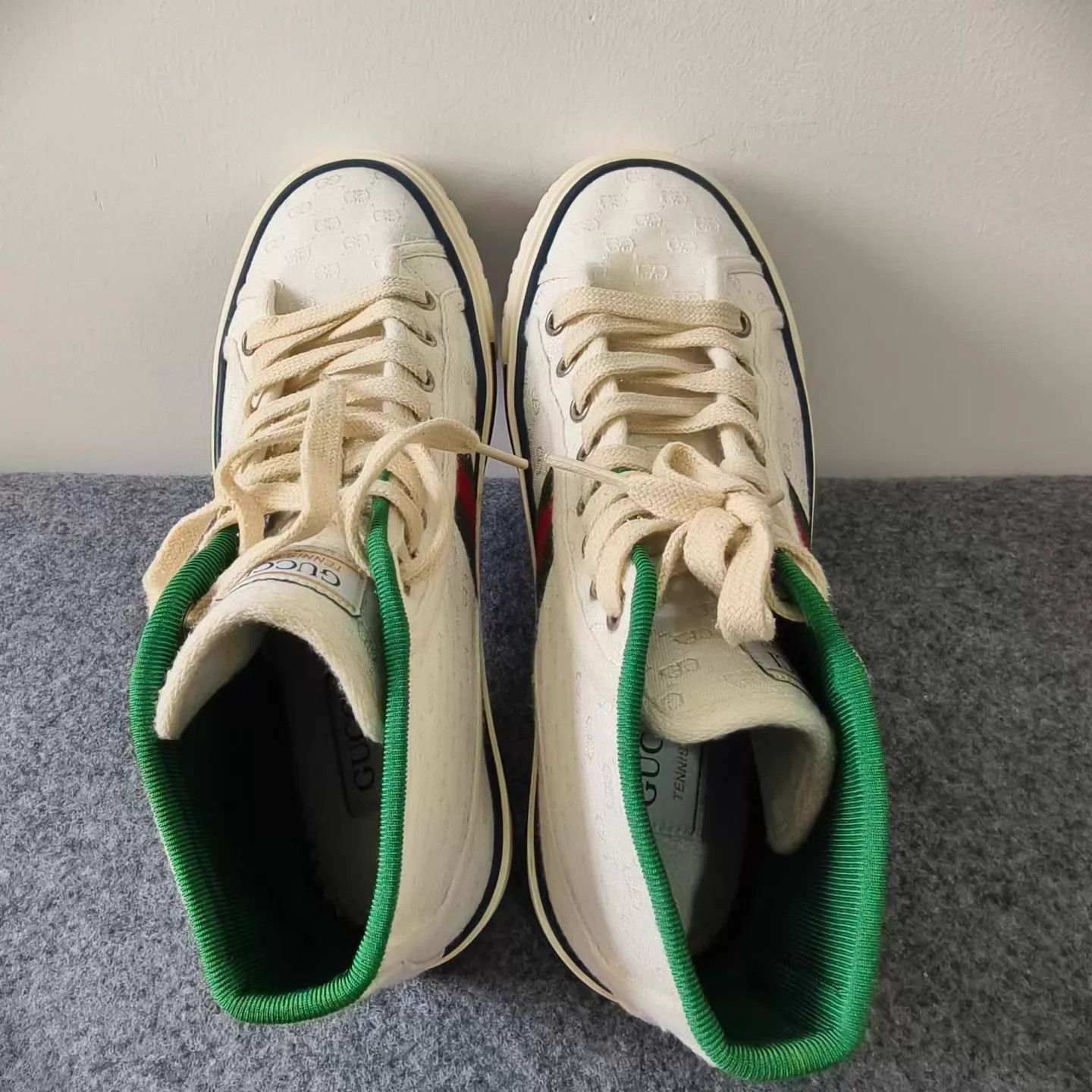 Gucci GUCCI Tennis 1977 White All Over Print Sneaker Size US 6 / IT 36 - 7 Thumbnail