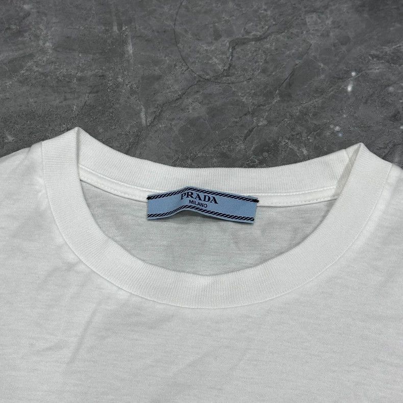 Prada PRADA White Short Sleeve Pocket TShirt -2505 Size US L / EU 52-54 / 3 - 3 Thumbnail