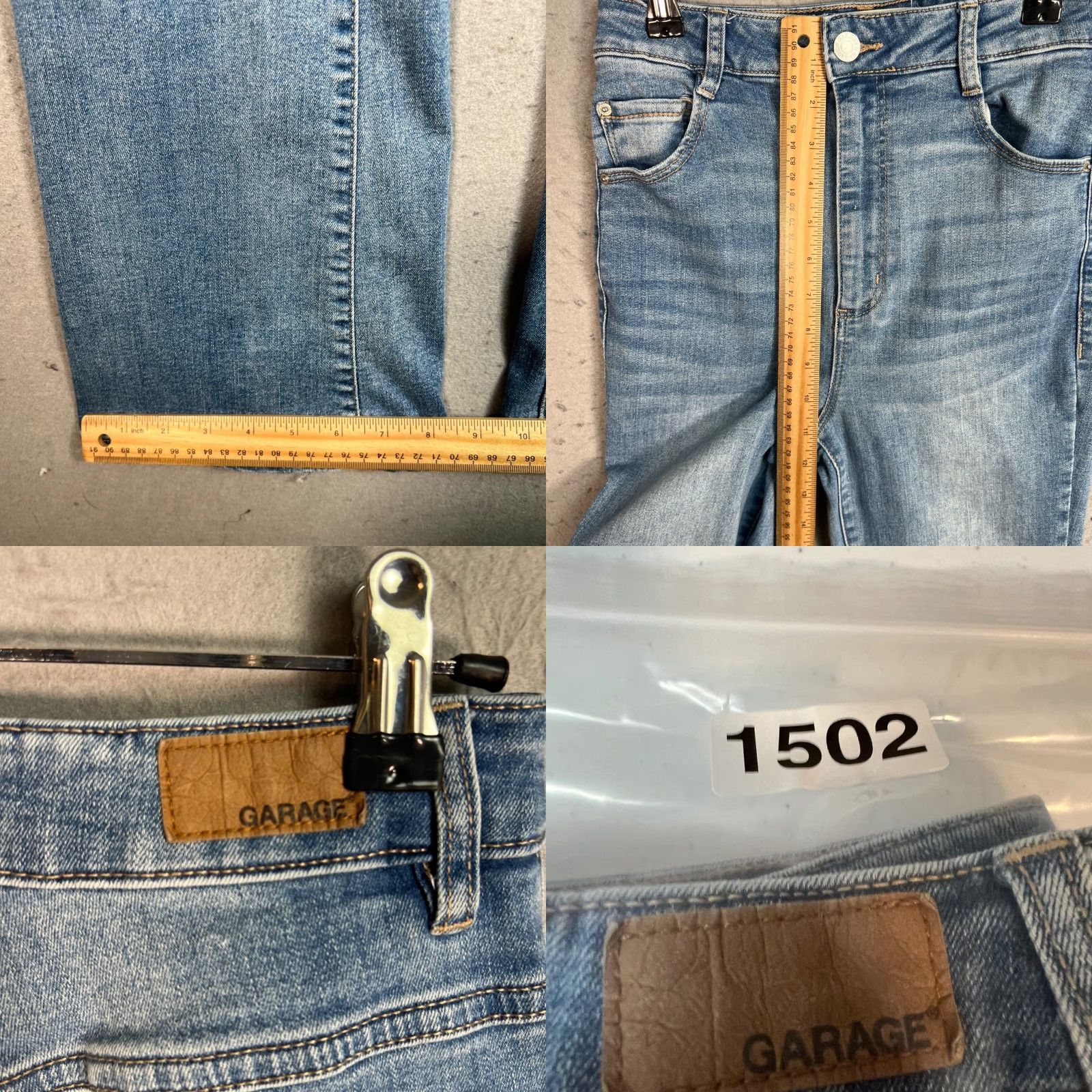 Garage VINTAGE Garage Jeans Flared High Waisted Womens Size 3 Light Blue Denim 30 In Inseam Blue Cotton Blend Size 26" / US 2 / IT 38 - 8 Thumbnail