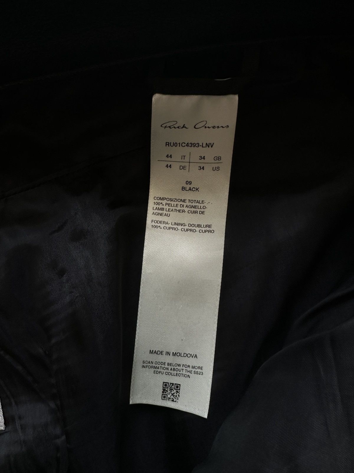 Rick Owens Rick Owens EDFU Lamb Leather Pants Size US 34 / EU 50 - 6 Thumbnail