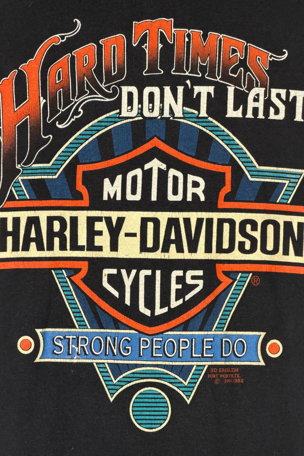 Harley Davidson 1991 Harley 3D Emblem “Hard Times Don’t Last” XL Size US XL / EU 56 / 4 - 6 Thumbnail
