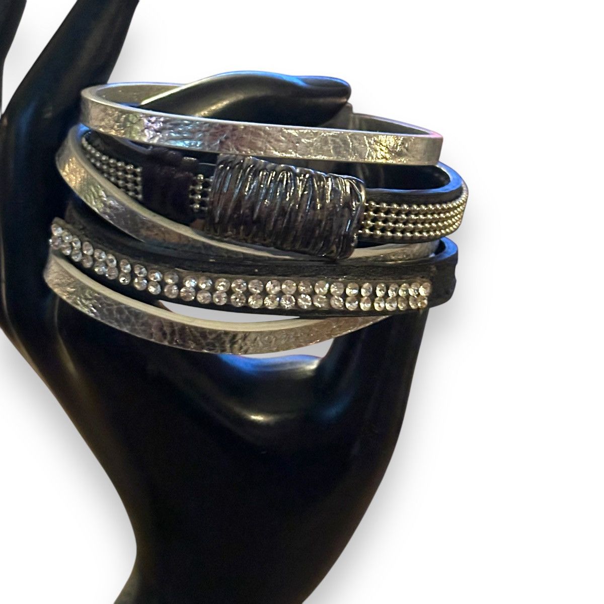 Other Multi strand embellished leather bracelet Size ONE SIZE - 2 Thumbnail