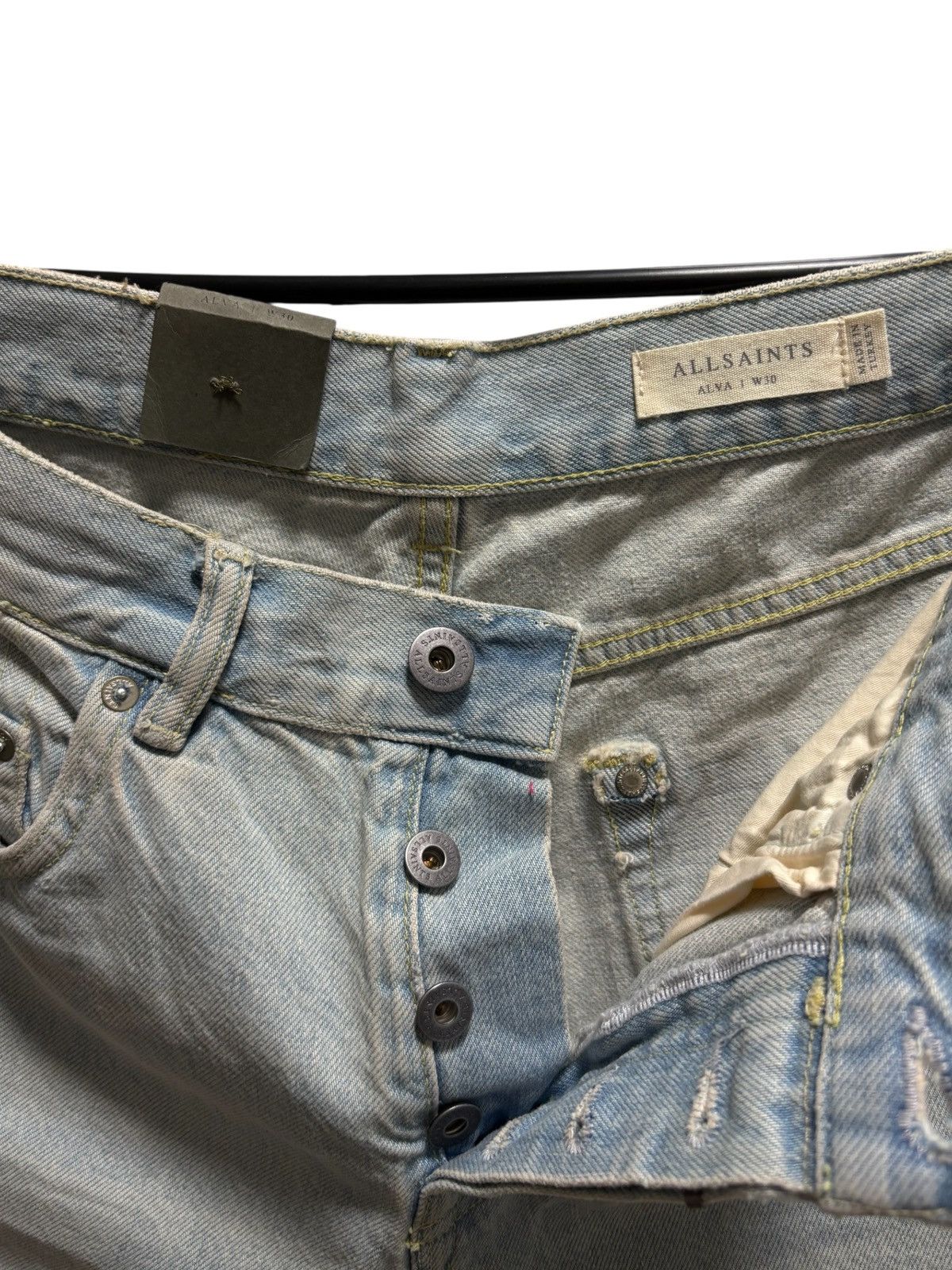 Allsaints NEW! Allsaints Shorts Denim Distressed Y2K Punk Size US 30 / EU 46 - 3 Thumbnail
