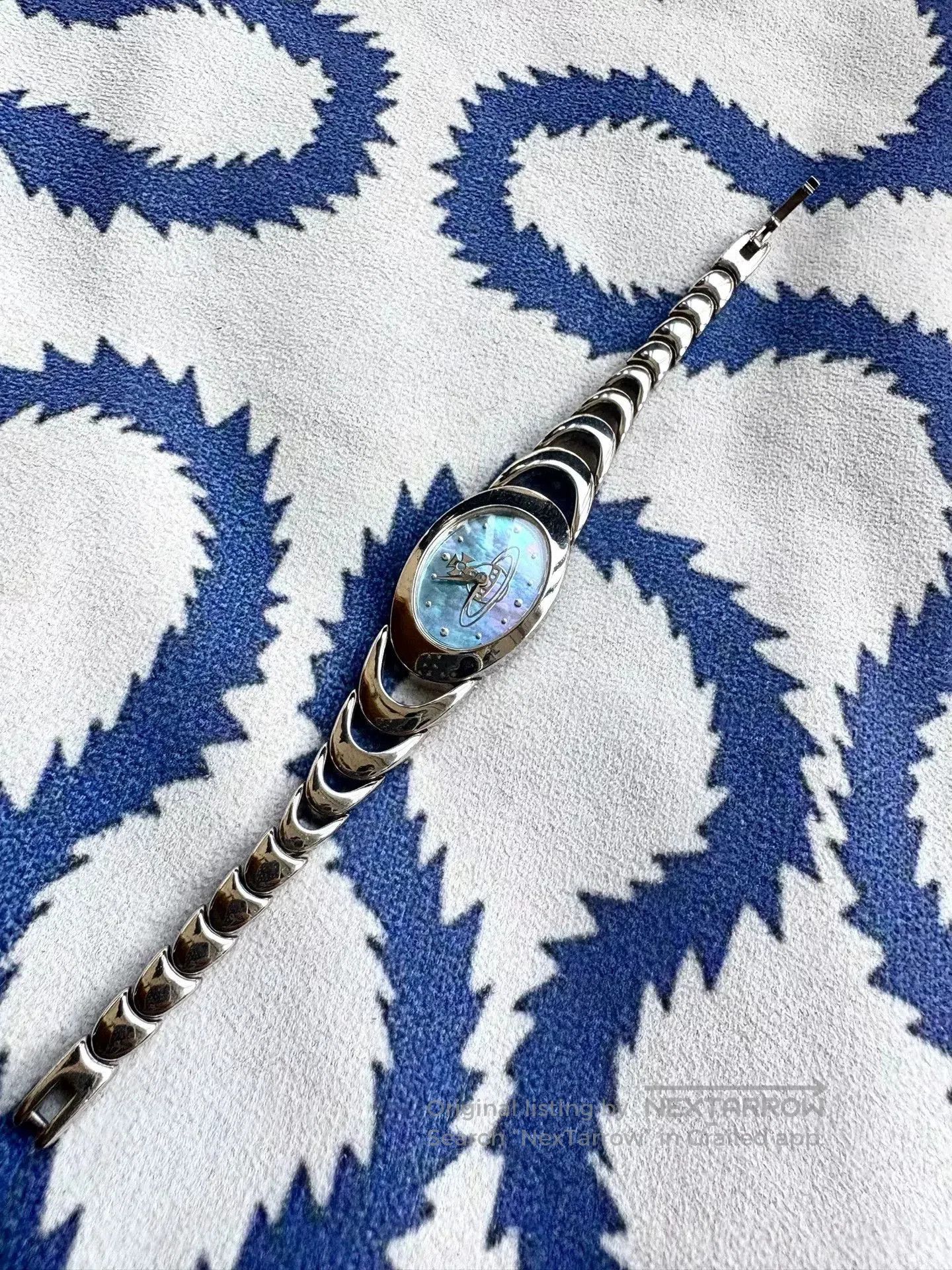 Vivienne Westwood Vivienne Westwood Blue Mother of Pearl Watch. Size ONE SIZE - 2 Thumbnail