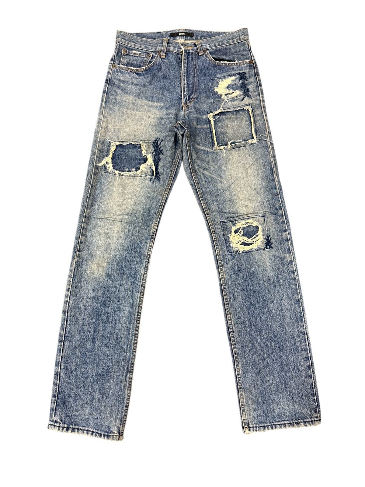 Beams Plus × Japanese Brand Rare Distressed Patchwork Beams Plus Jeans Size US 30 / EU 46 - 1 Thumbnail