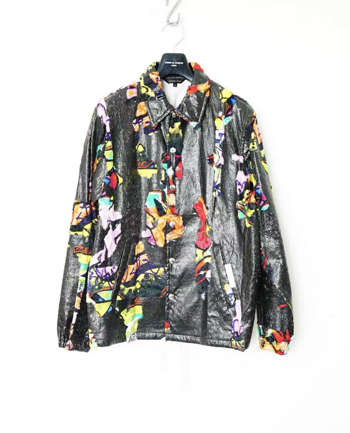 Comme des Garcons Comme des Garçons Spliced Faux Leather Coach Jacket Size US S / EU 44-46 / 1 - 2 Thumbnail