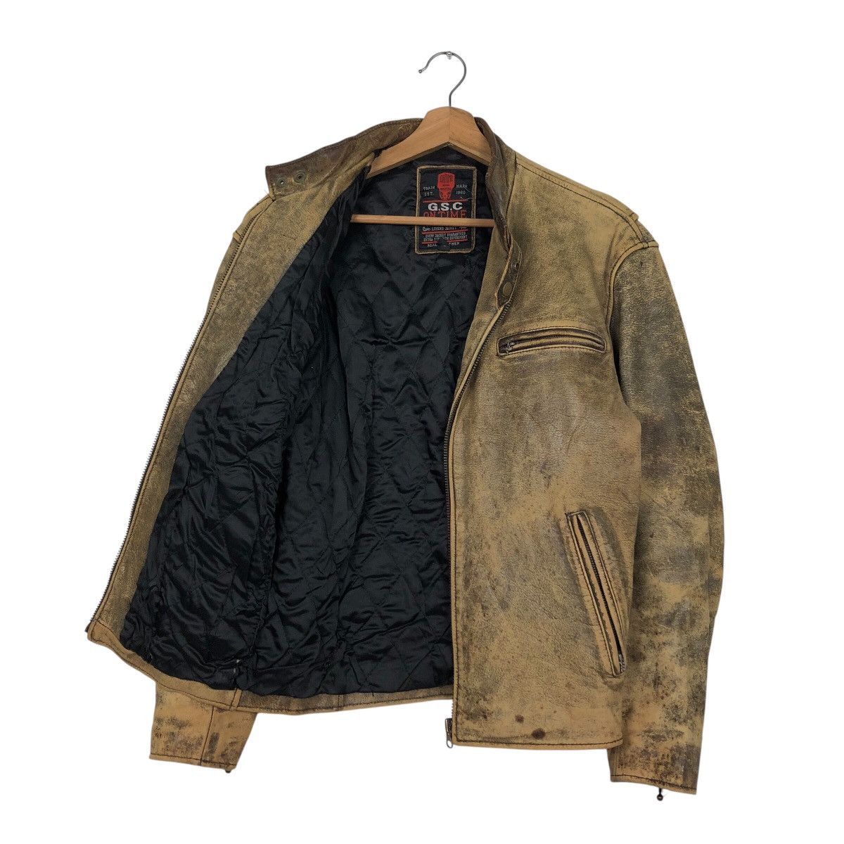 Japanese Brand 📌Vintage True Leather Biker Jacket On Time Road Master Rare Size US L / EU 52-54 / 3 - 12 Thumbnail
